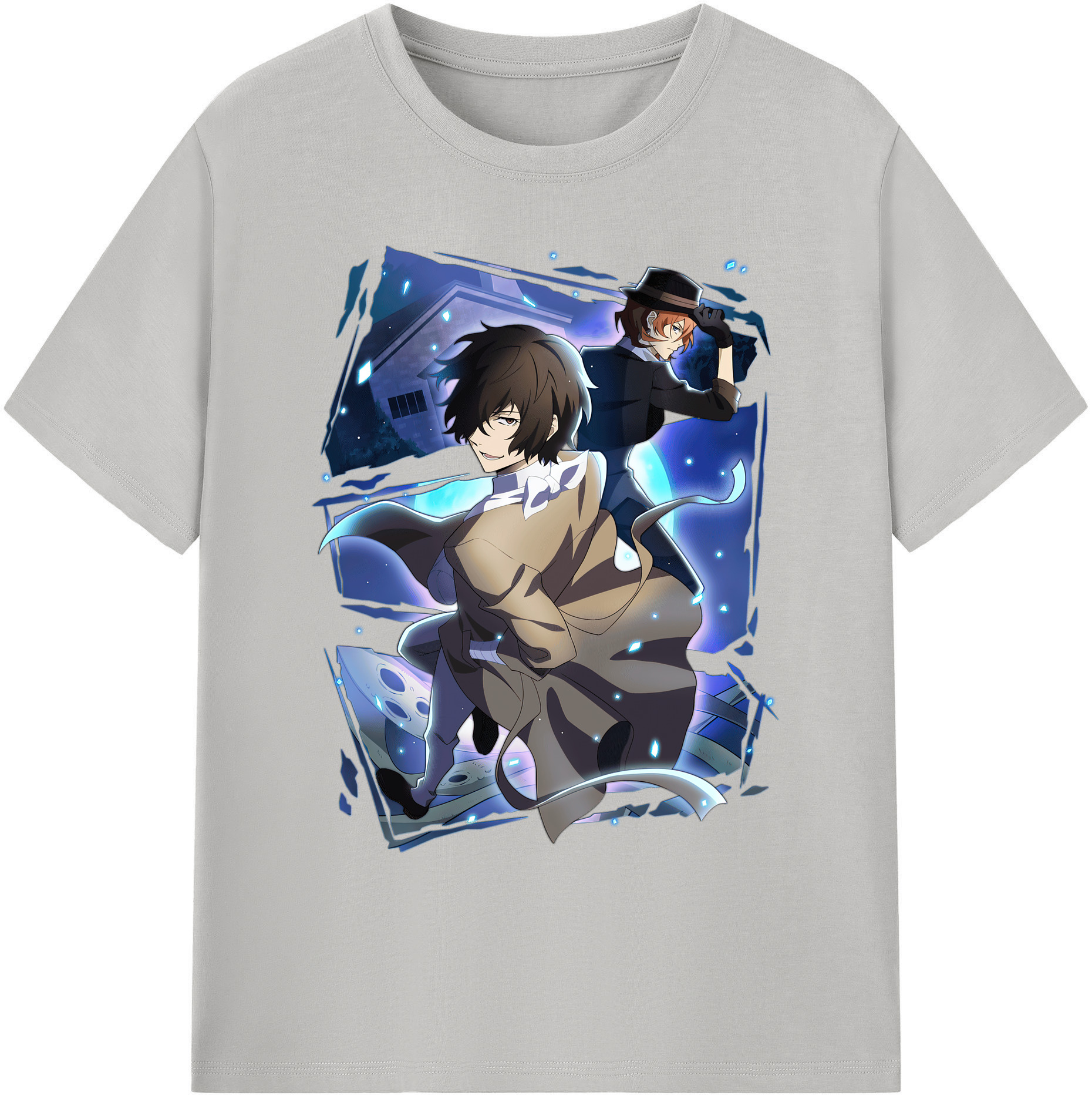 （画像用） 文豪ストレイドッグス Bungo Stray Dogs 綿100％ メンズ半袖Tシャツ｜肌触りやわらか＆通気性