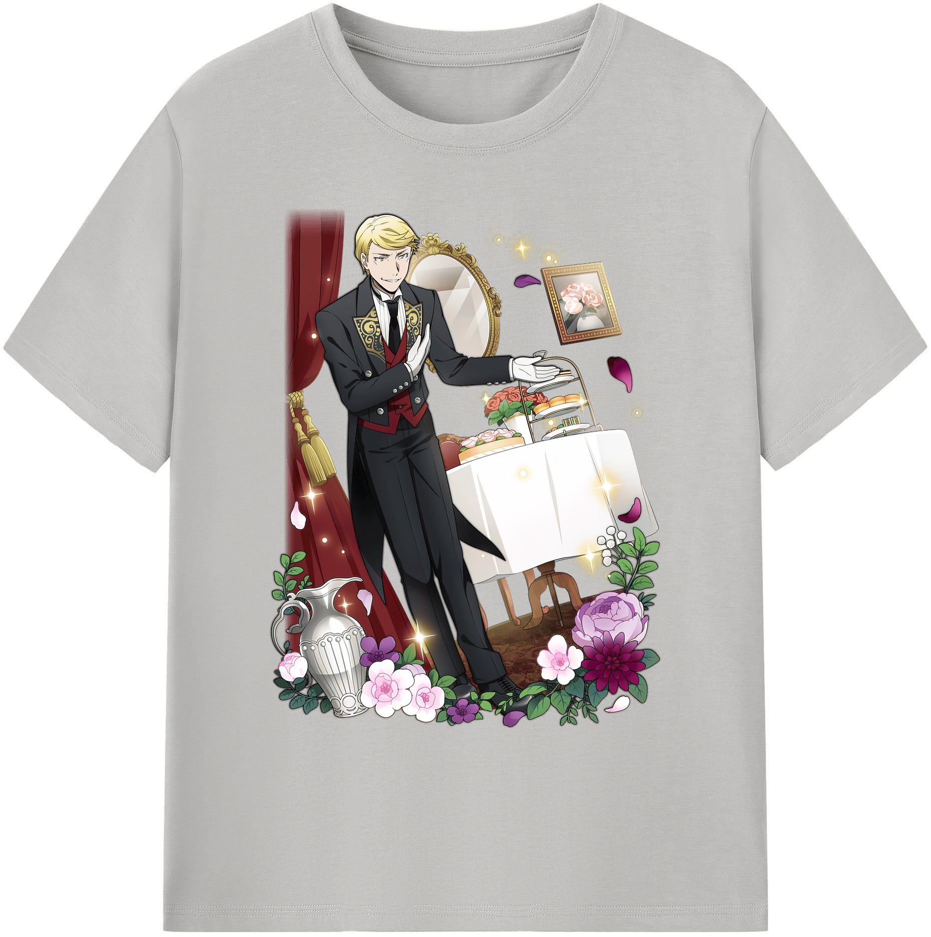 （画像用） 文豪ストレイドッグス Bungo Stray Dogs 綿100％ メンズ半袖Tシャツ｜肌触りやわらか＆通気性