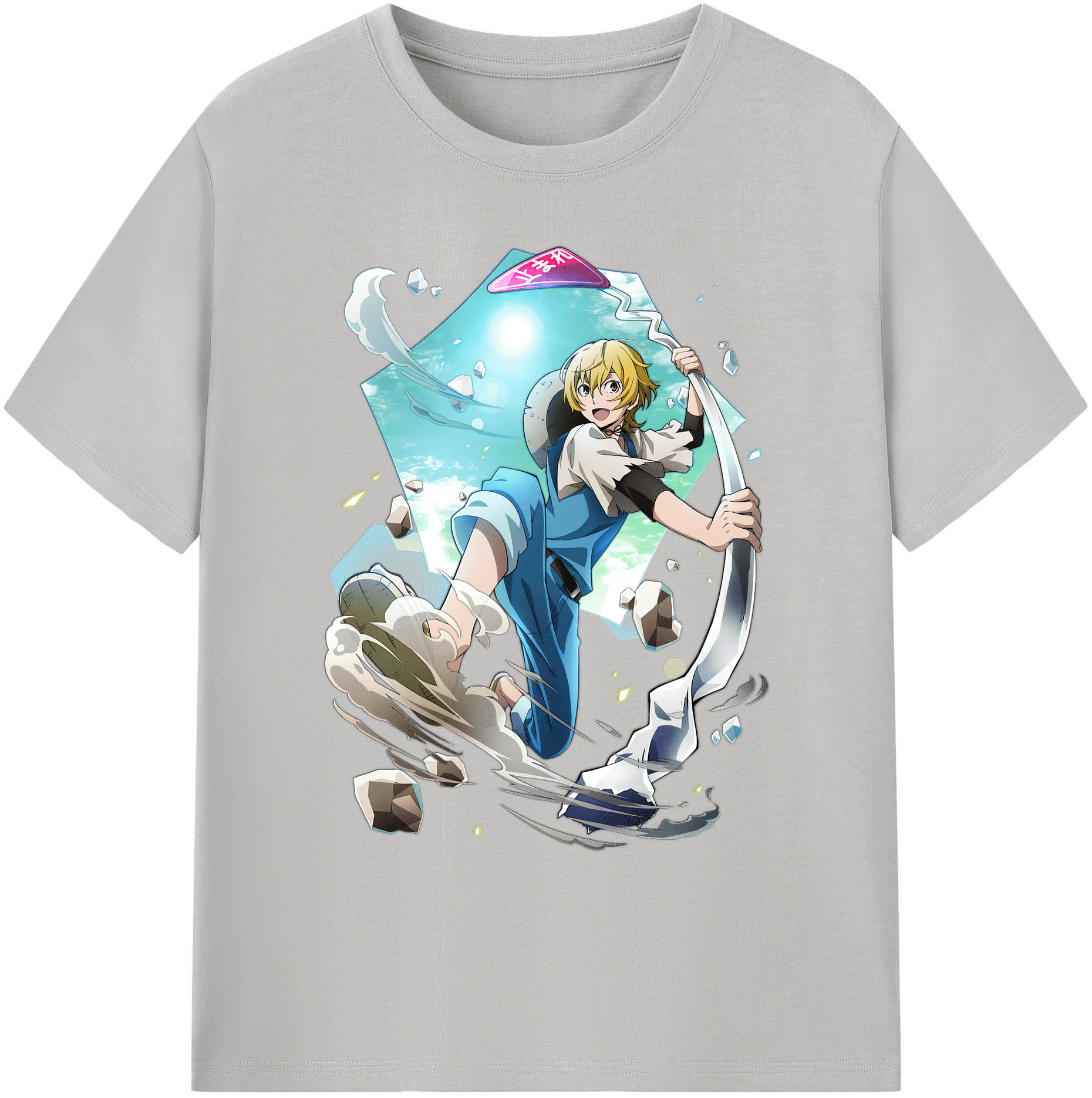 （画像用） 文豪ストレイドッグス Bungo Stray Dogs 綿100％ メンズ半袖Tシャツ｜肌触りやわらか＆通気性