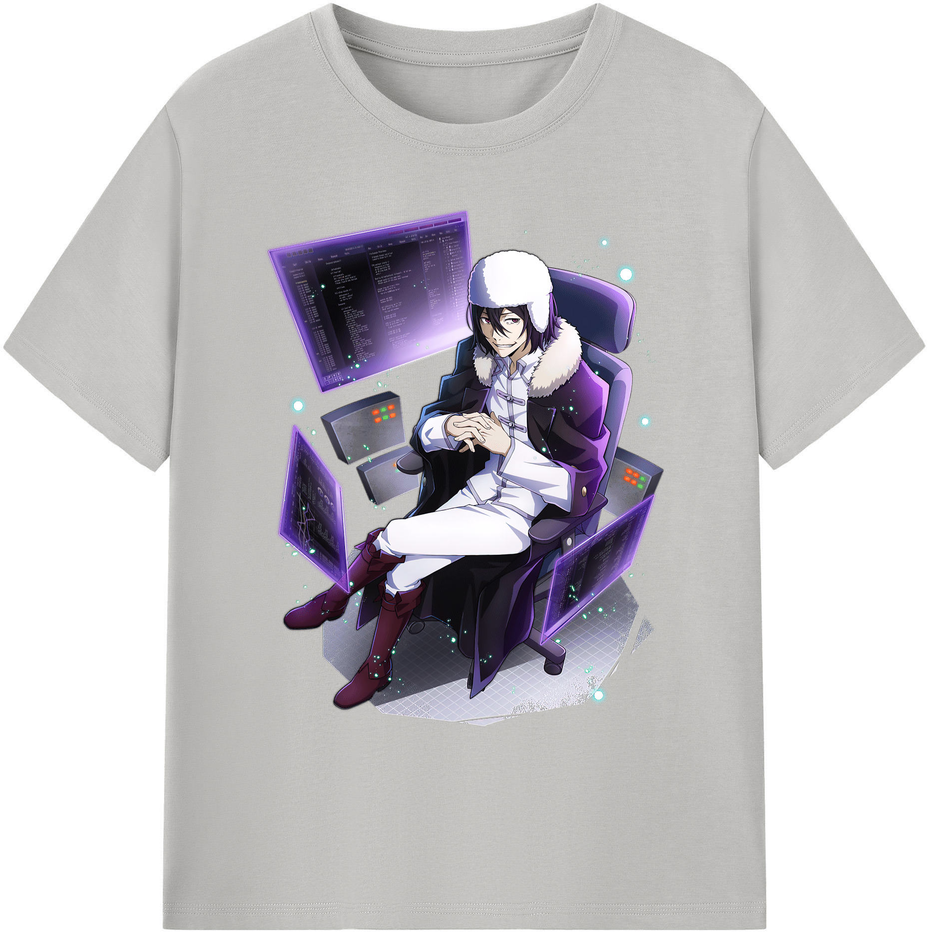 （画像用） 文豪ストレイドッグス Bungo Stray Dogs 綿100％ メンズ半袖Tシャツ｜肌触りやわらか＆通気性