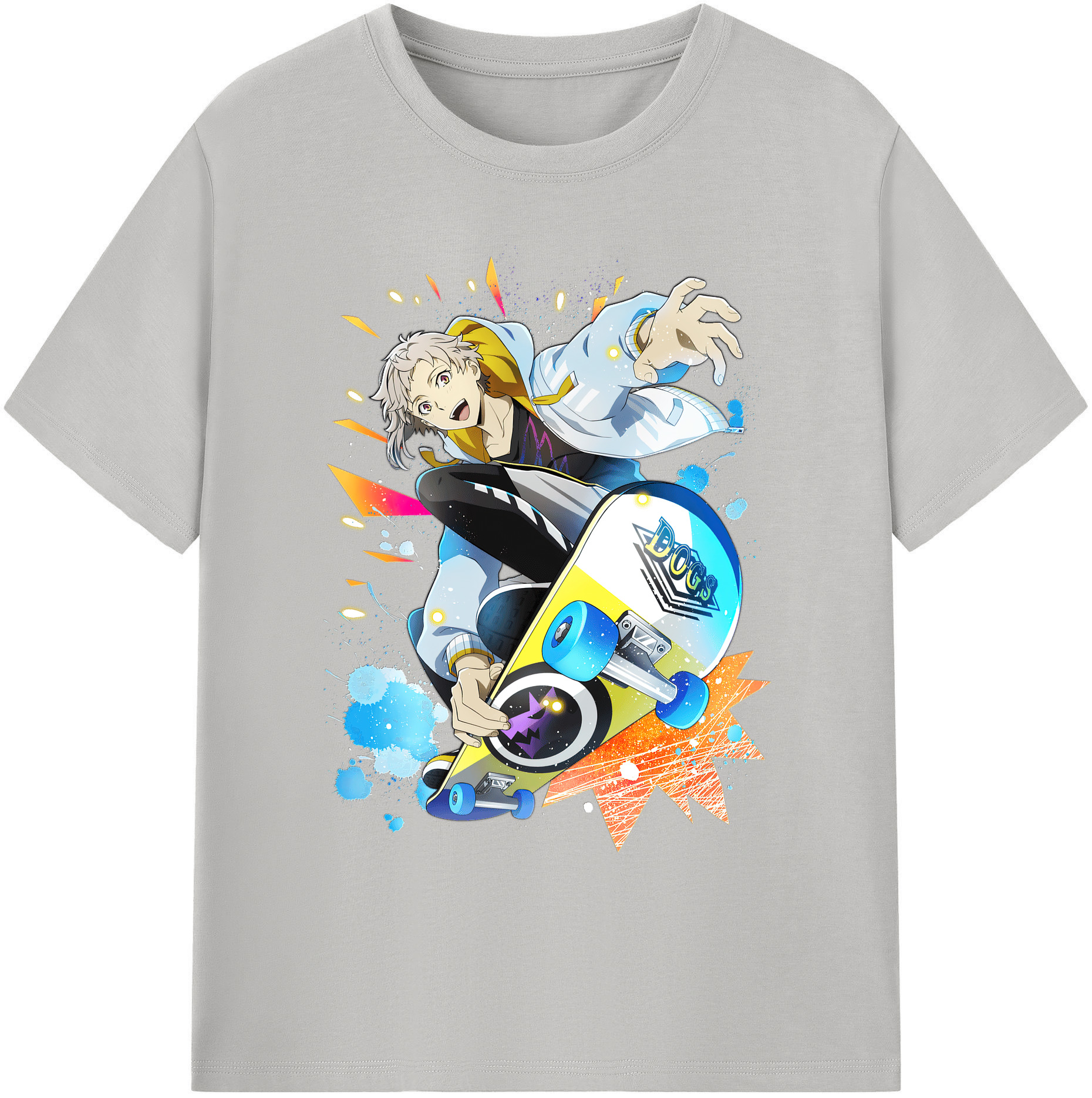 （画像用） 文豪ストレイドッグス Bungo Stray Dogs 綿100％ メンズ半袖Tシャツ｜肌触りやわらか＆通気性