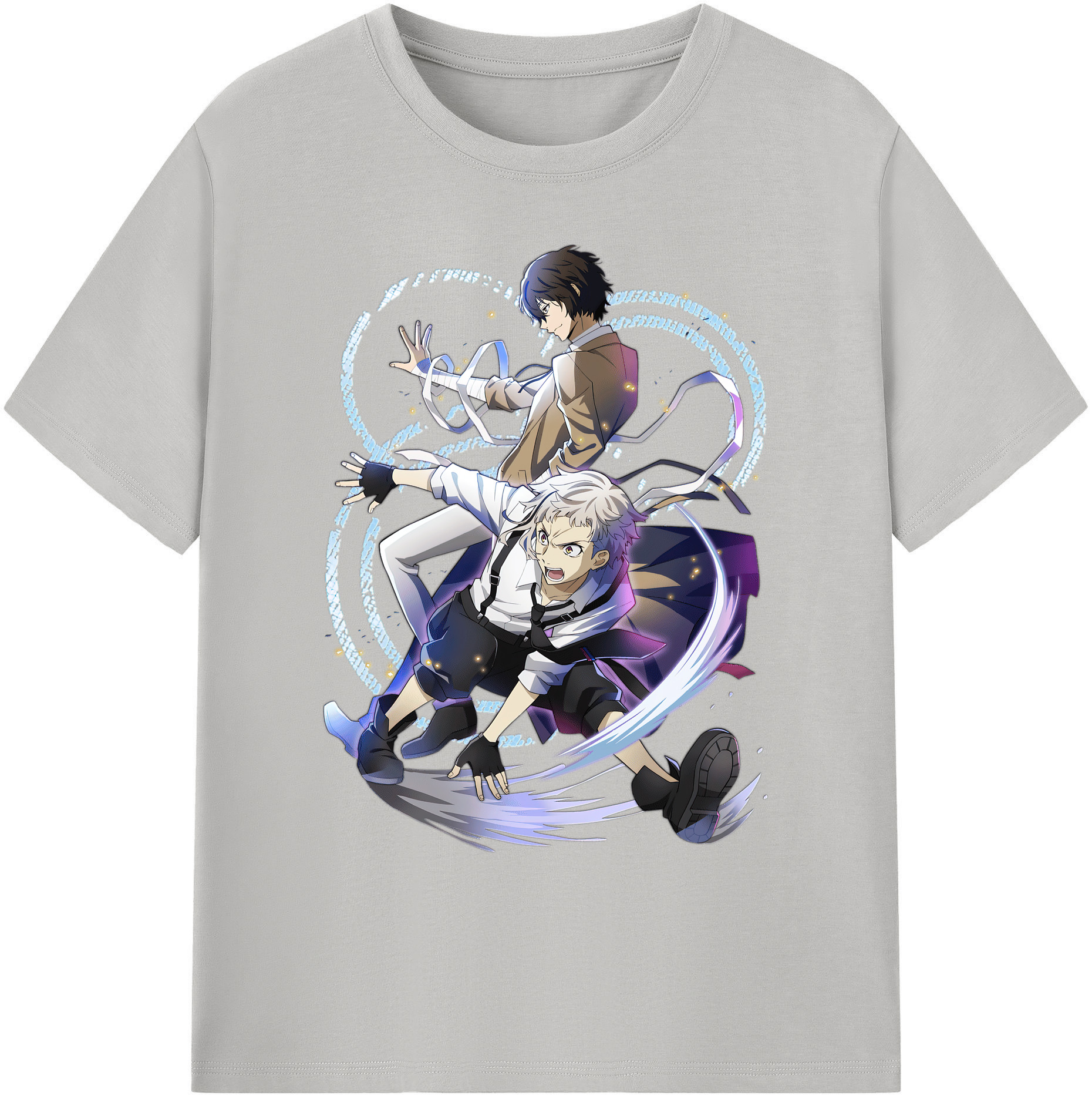 （画像用） 文豪ストレイドッグス Bungo Stray Dogs 綿100％ メンズ半袖Tシャツ｜肌触りやわらか＆通気性