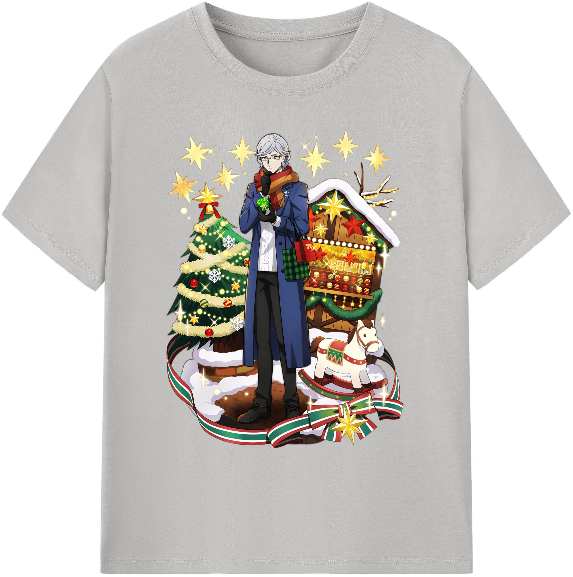 （画像用） 文豪ストレイドッグス Bungo Stray Dogs 綿100％ メンズ半袖Tシャツ｜肌触りやわらか＆通気性