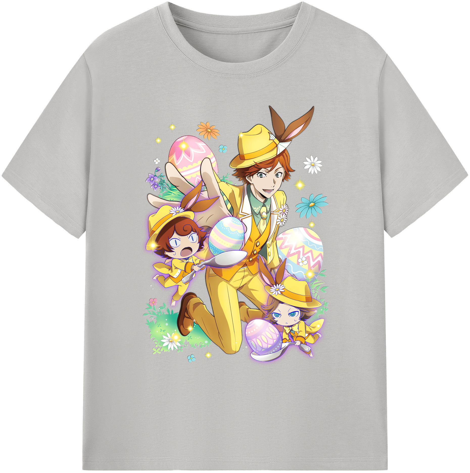 （画像用） 文豪ストレイドッグス Bungo Stray Dogs 綿100％ メンズ半袖Tシャツ｜肌触りやわらか＆通気性