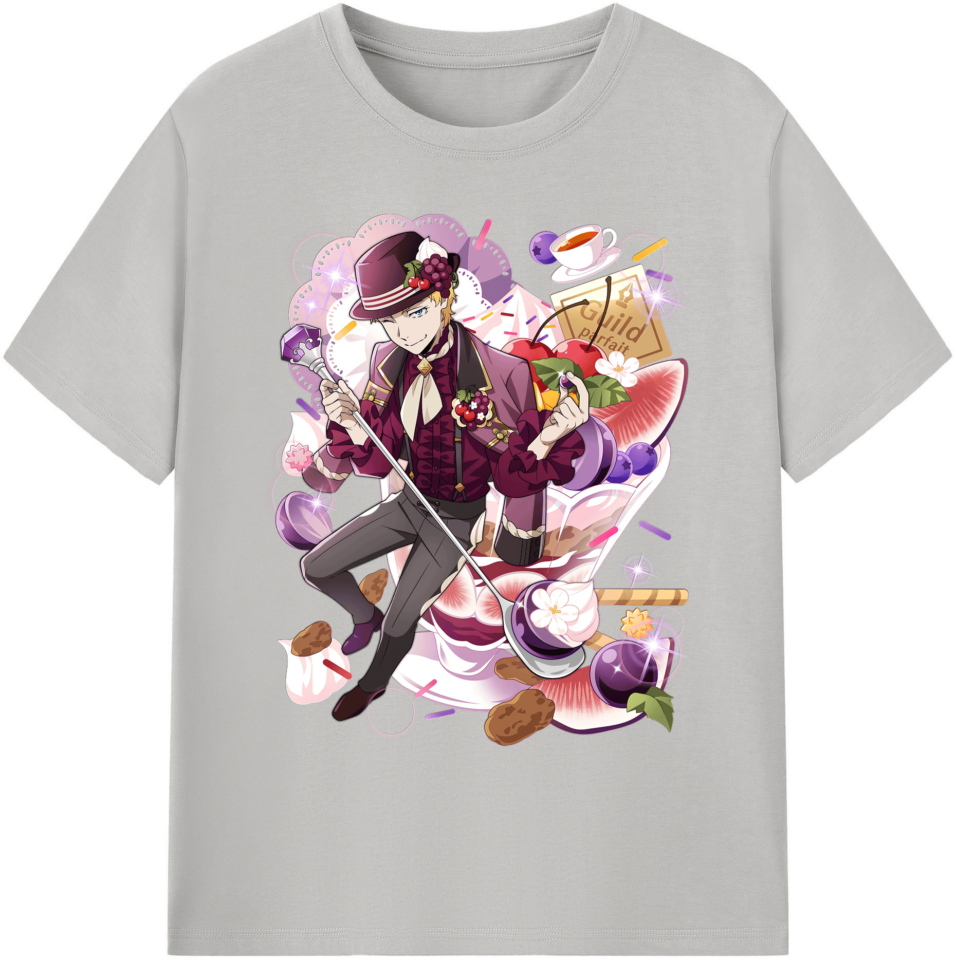 （画像用） 文豪ストレイドッグス Bungo Stray Dogs 綿100％ メンズ半袖Tシャツ｜肌触りやわらか＆通気性