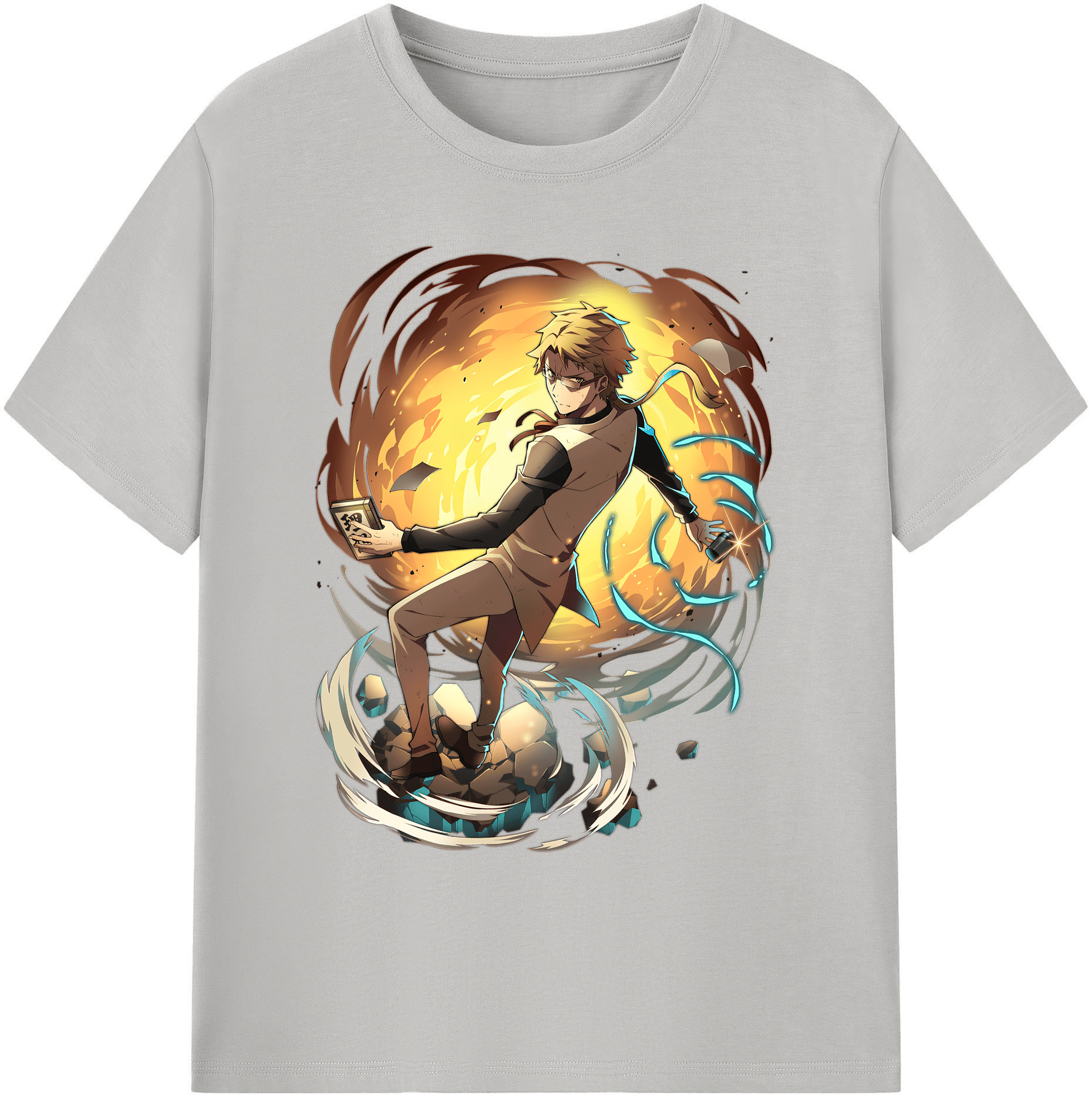 （画像用） 文豪ストレイドッグス Bungo Stray Dogs 綿100％ メンズ半袖Tシャツ｜肌触りやわらか＆通気性