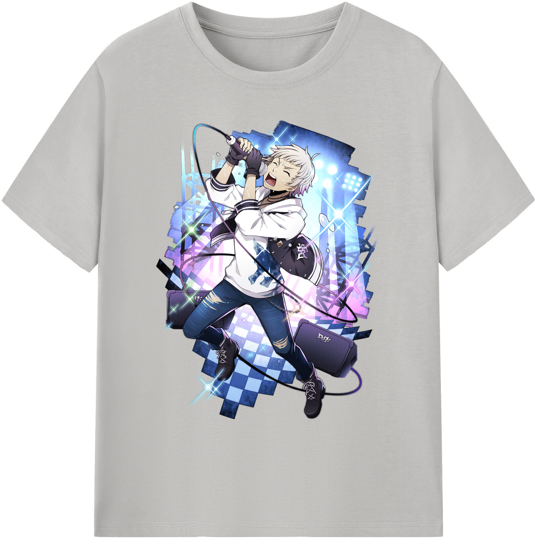（画像用） 文豪ストレイドッグス Bungo Stray Dogs 綿100％ メンズ半袖Tシャツ｜肌触りやわらか＆通気性
