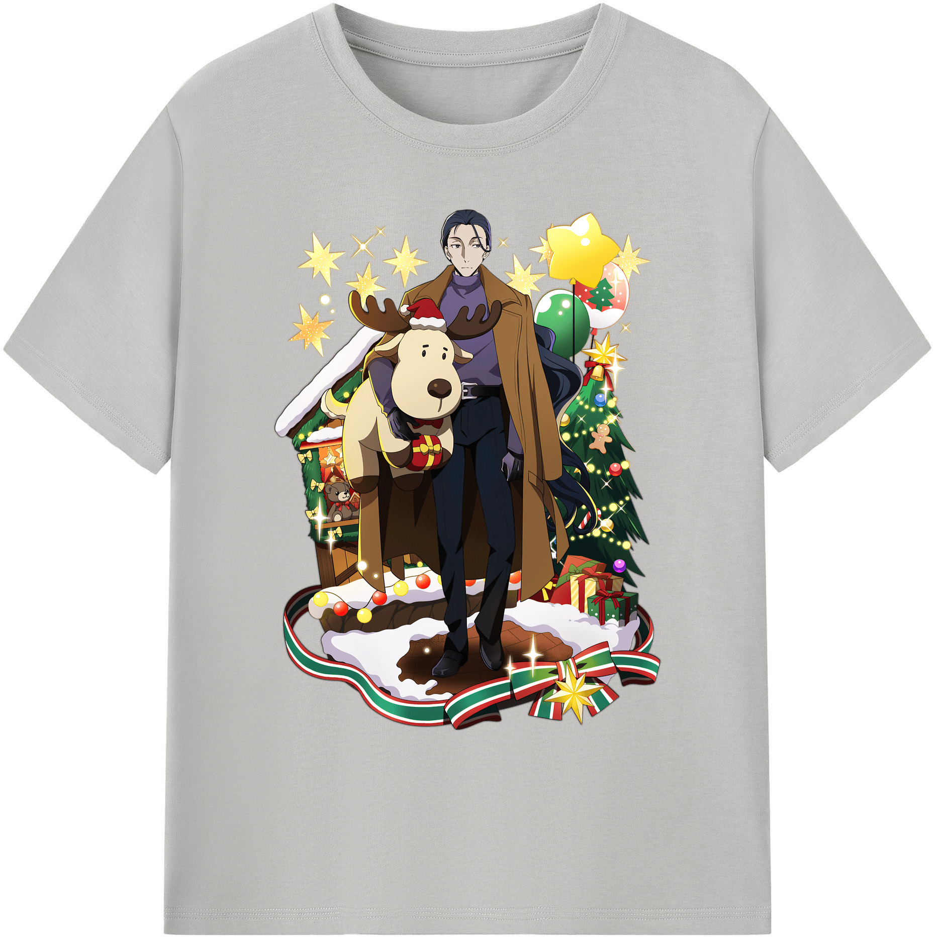 （画像用） 文豪ストレイドッグス Bungo Stray Dogs 綿100％ メンズ半袖Tシャツ｜肌触りやわらか＆通気性