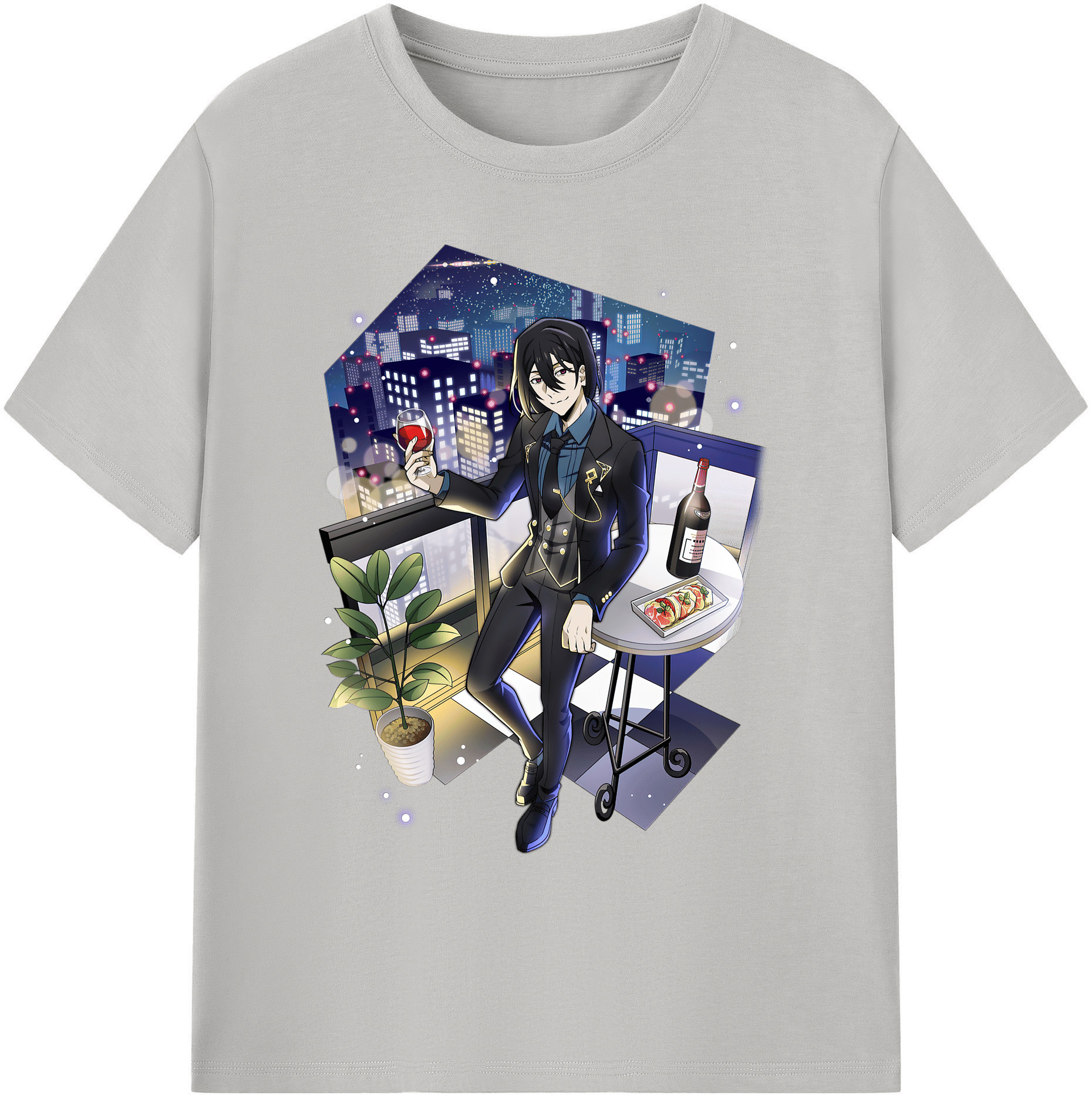 （画像用） 文豪ストレイドッグス Bungo Stray Dogs 綿100％ メンズ半袖Tシャツ｜肌触りやわらか＆通気性