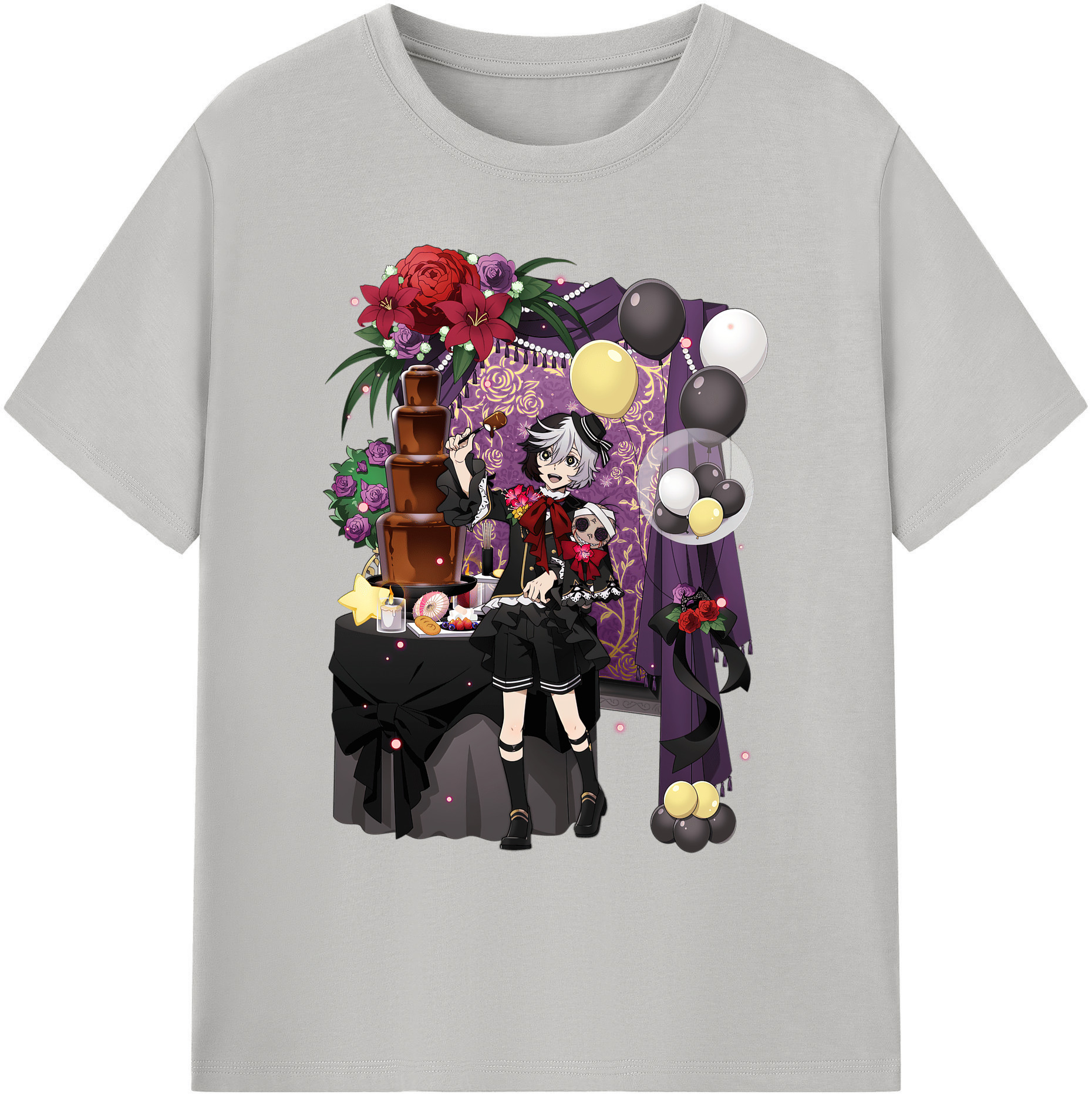 （画像用） 文豪ストレイドッグス Bungo Stray Dogs 綿100％ メンズ半袖Tシャツ｜肌触りやわらか＆通気性