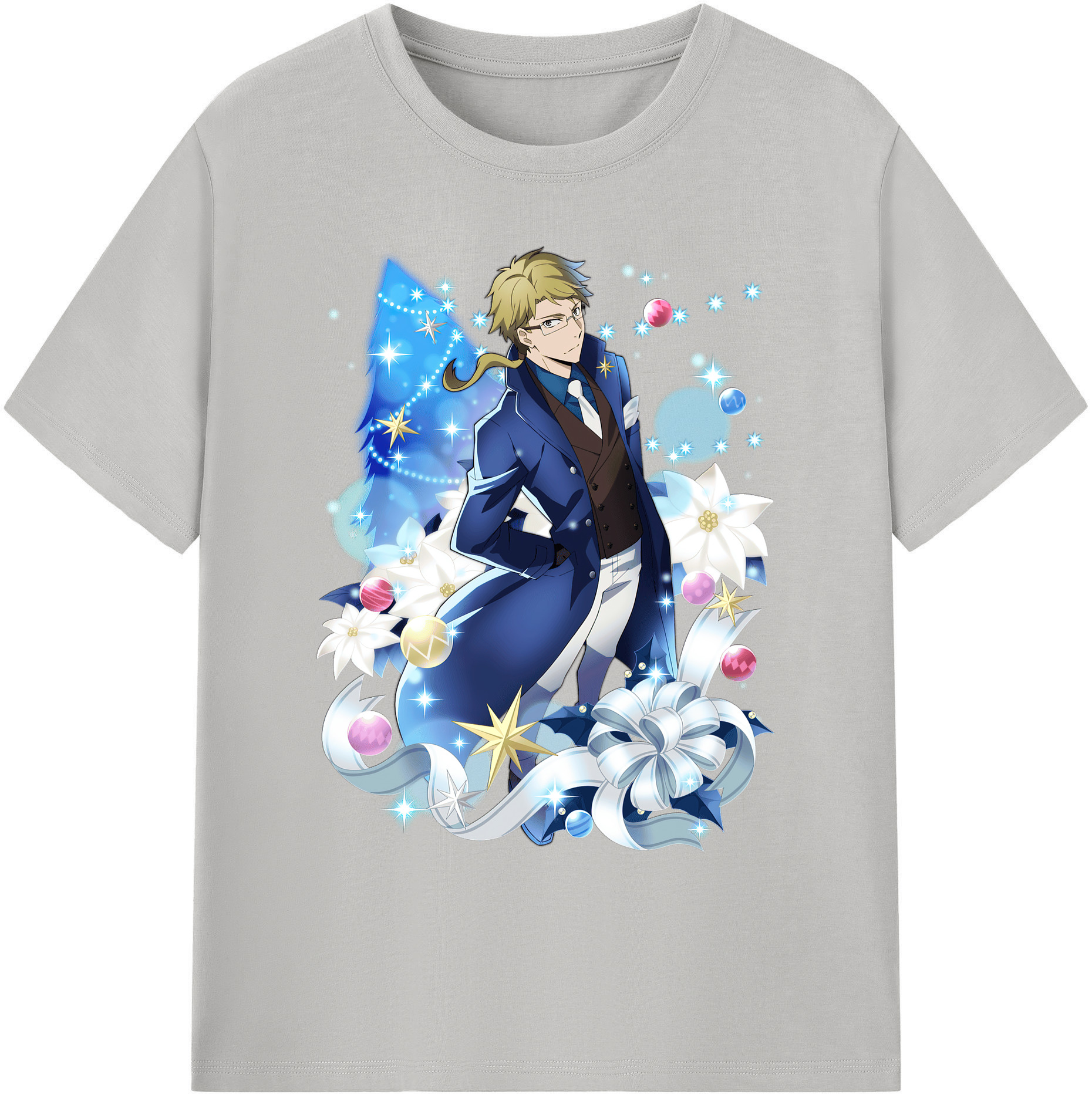 （画像用） 文豪ストレイドッグス Bungo Stray Dogs 綿100％ メンズ半袖Tシャツ｜肌触りやわらか＆通気性