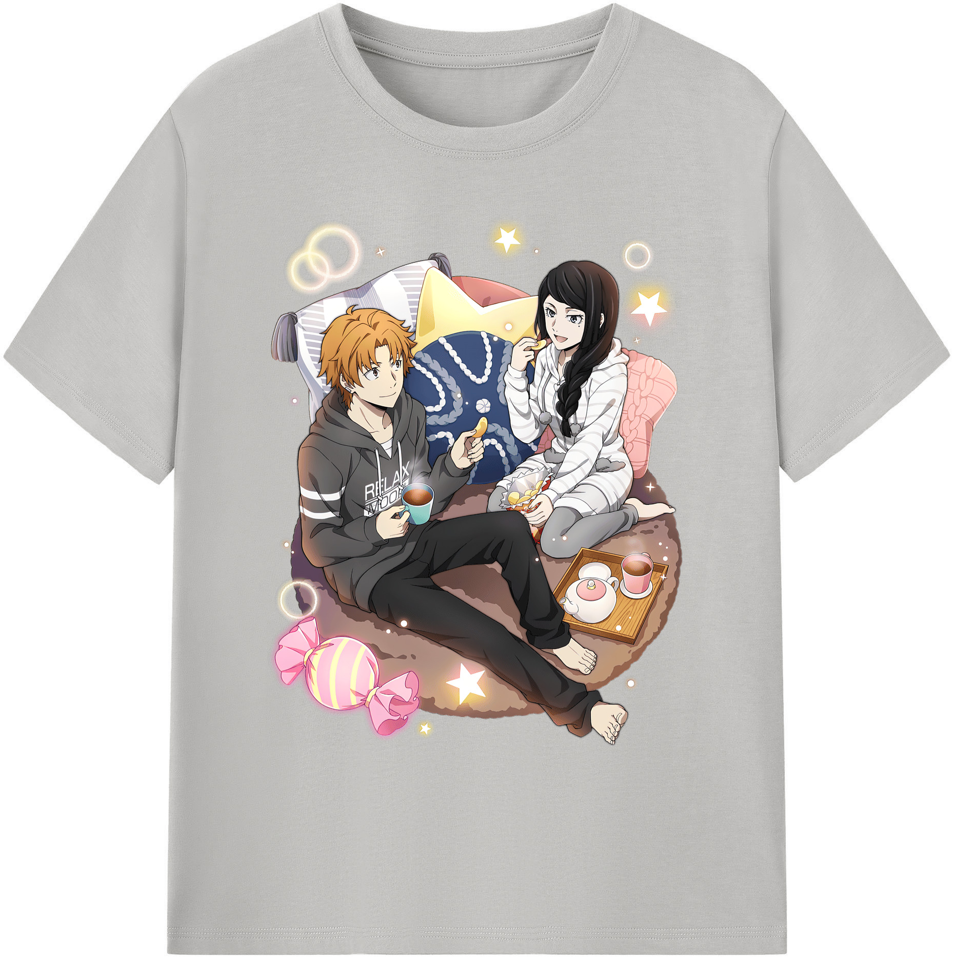 （画像用） 文豪ストレイドッグス Bungo Stray Dogs 綿100％ メンズ半袖Tシャツ｜肌触りやわらか＆通気性