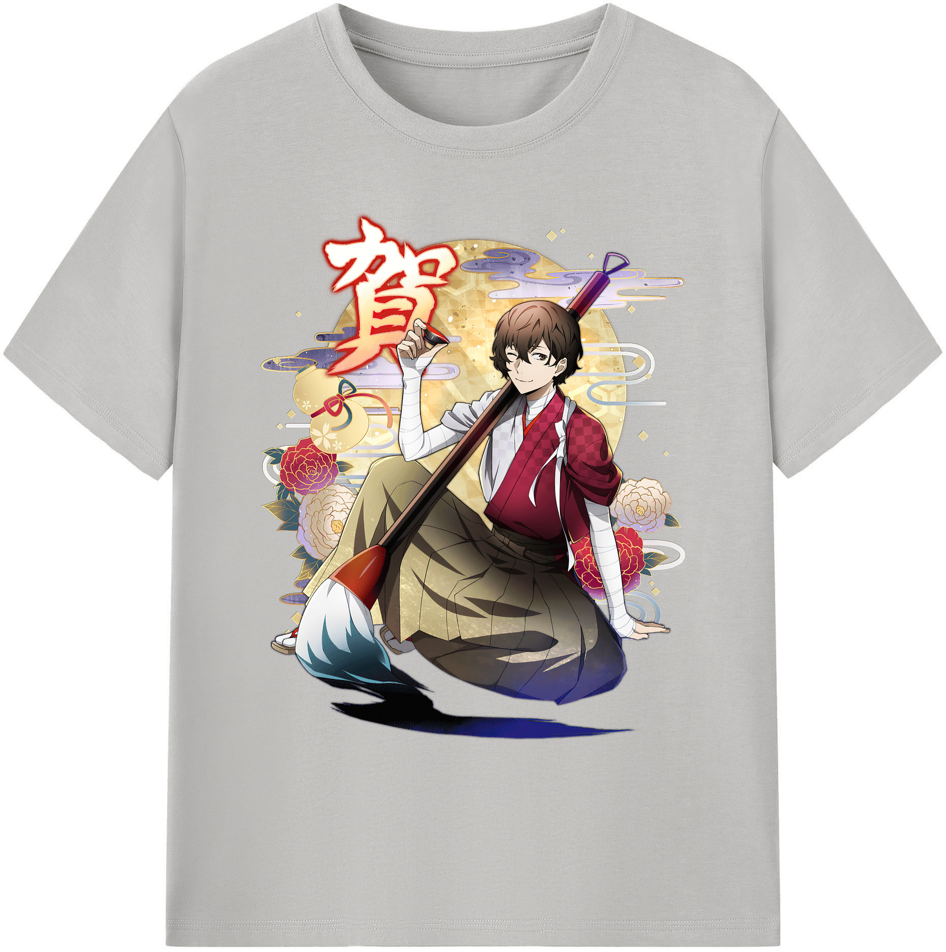 （画像用） 文豪ストレイドッグス Bungo Stray Dogs 綿100％ メンズ半袖Tシャツ｜肌触りやわらか＆通気性