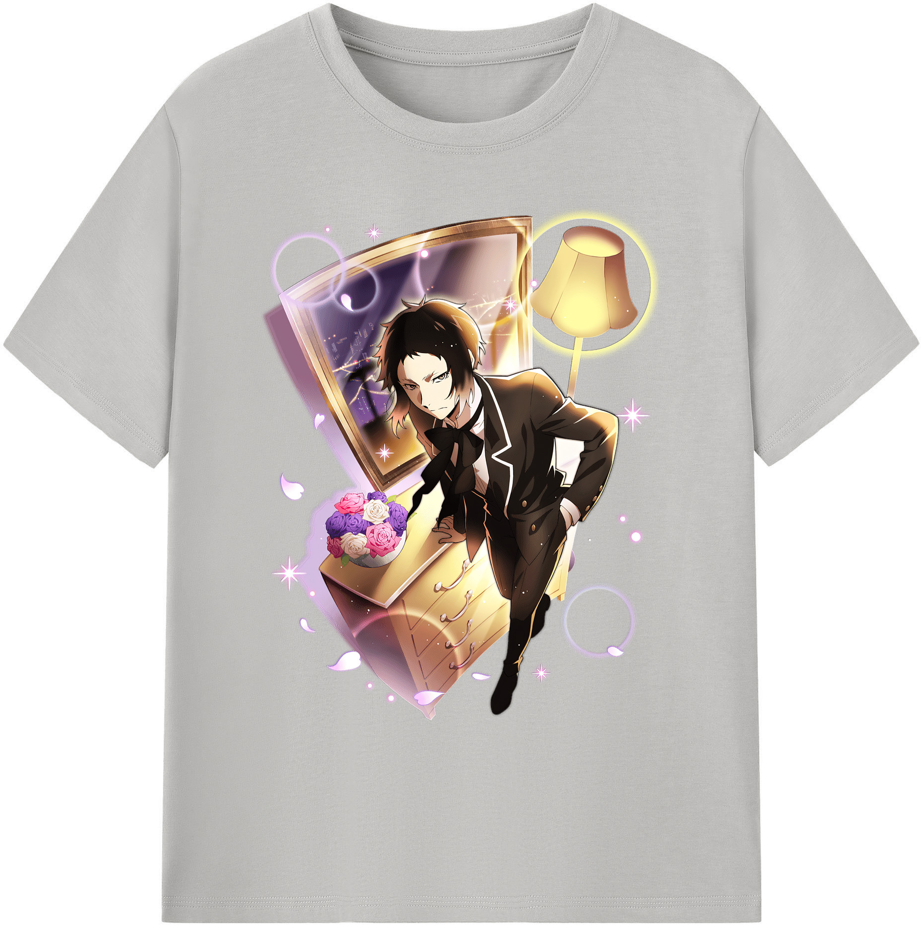 （画像用） 文豪ストレイドッグス Bungo Stray Dogs 綿100％ メンズ半袖Tシャツ｜肌触りやわらか＆通気性