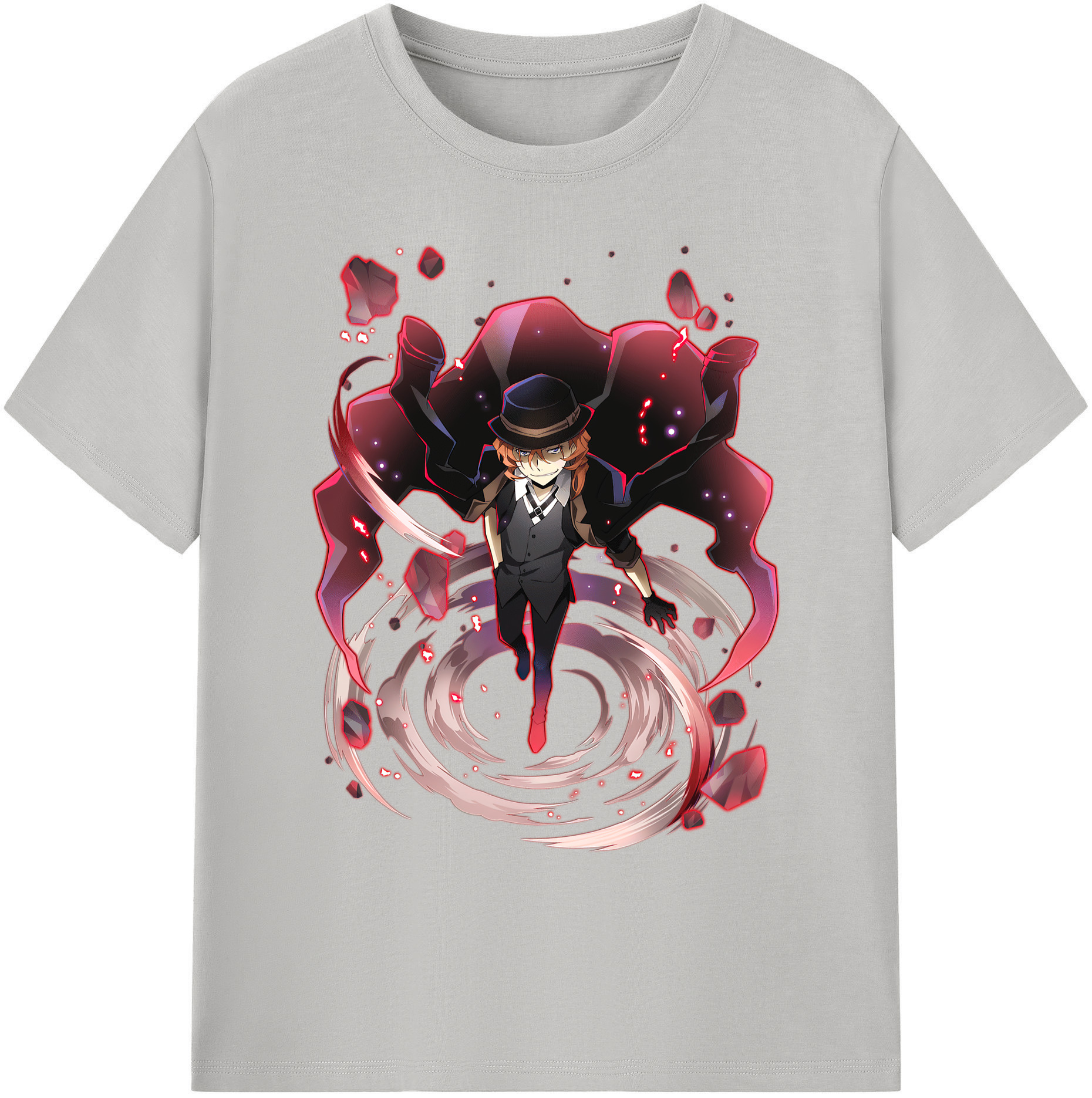 （画像用） 文豪ストレイドッグス Bungo Stray Dogs 綿100％ メンズ半袖Tシャツ｜肌触りやわらか＆通気性