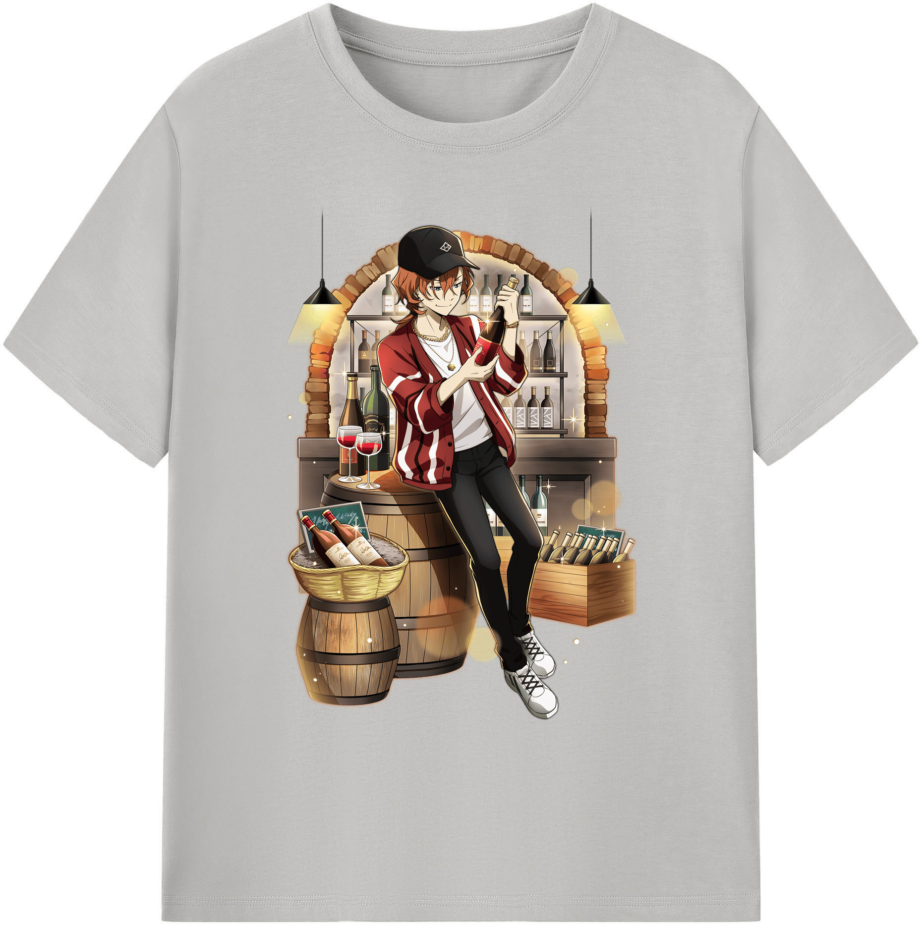 （画像用） 文豪ストレイドッグス Bungo Stray Dogs 綿100％ メンズ半袖Tシャツ｜肌触りやわらか＆通気性