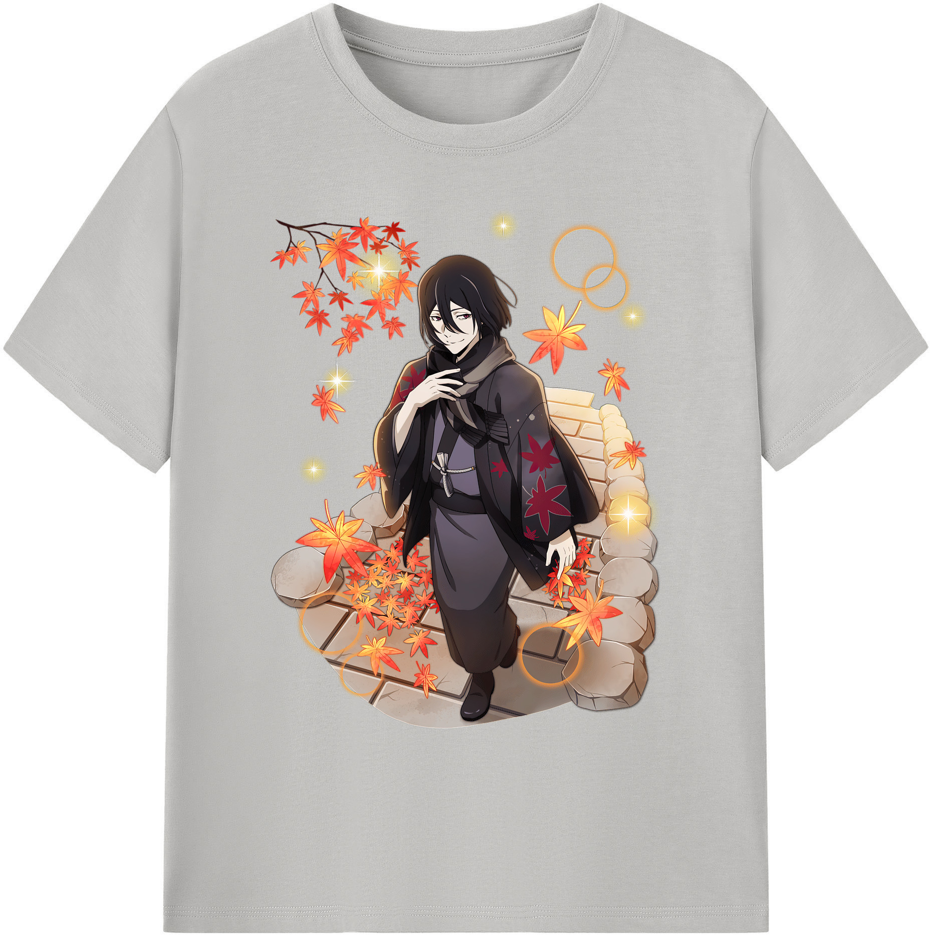 （画像用） 文豪ストレイドッグス Bungo Stray Dogs 綿100％ メンズ半袖Tシャツ｜肌触りやわらか＆通気性