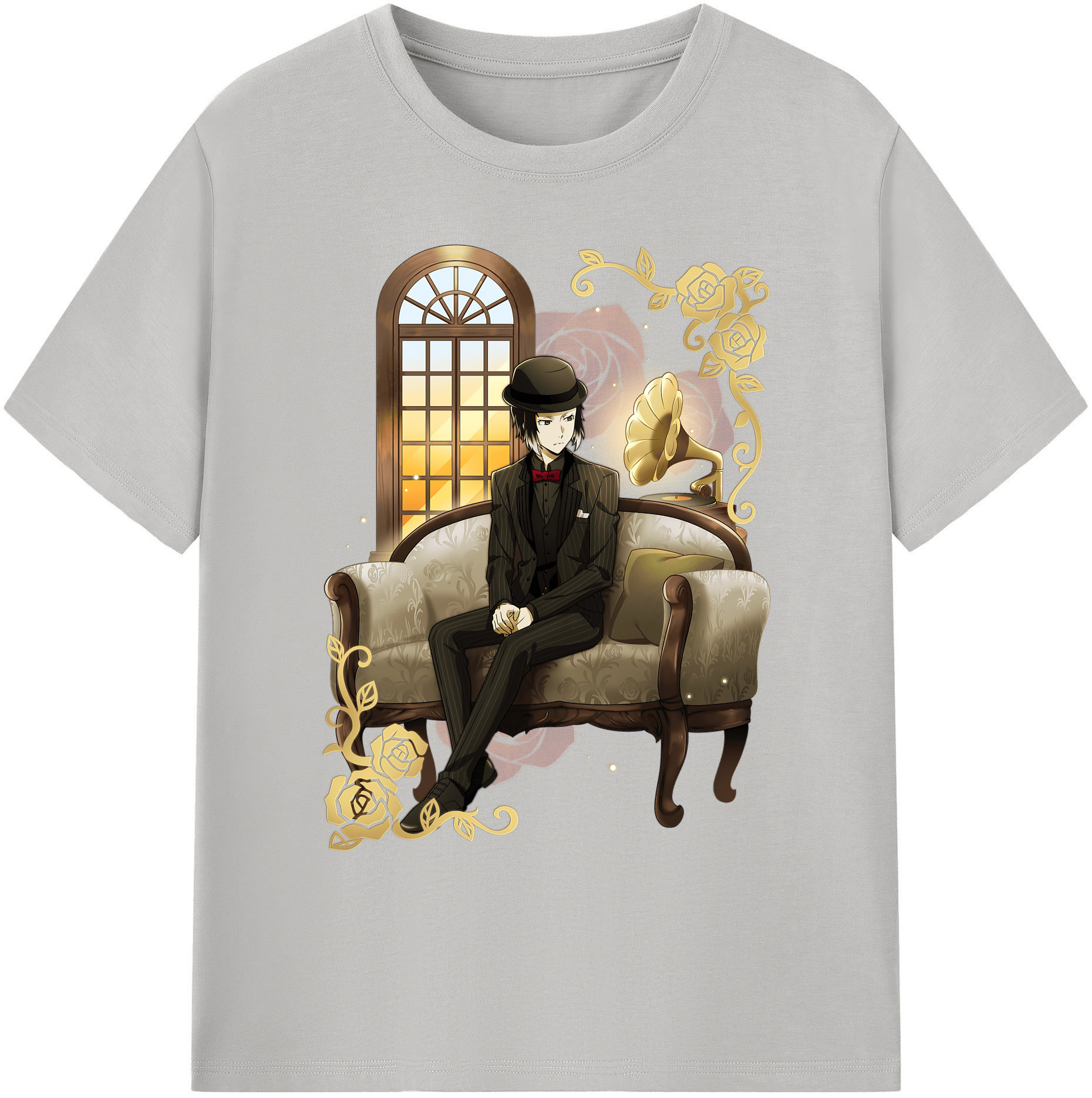 （画像用） 文豪ストレイドッグス Bungo Stray Dogs 綿100％ メンズ半袖Tシャツ｜肌触りやわらか＆通気性