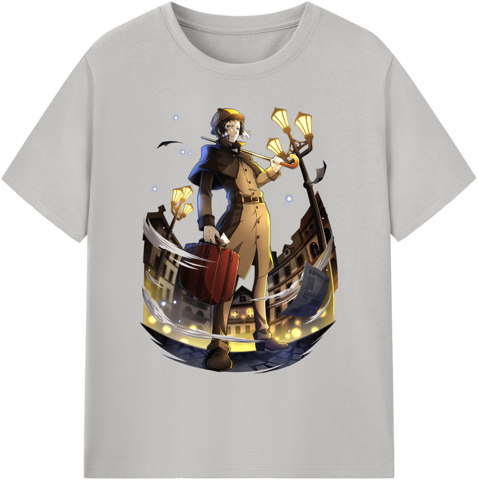 （画像用） 文豪ストレイドッグス Bungo Stray Dogs 綿100％ メンズ半袖Tシャツ｜肌触りやわらか＆通気性