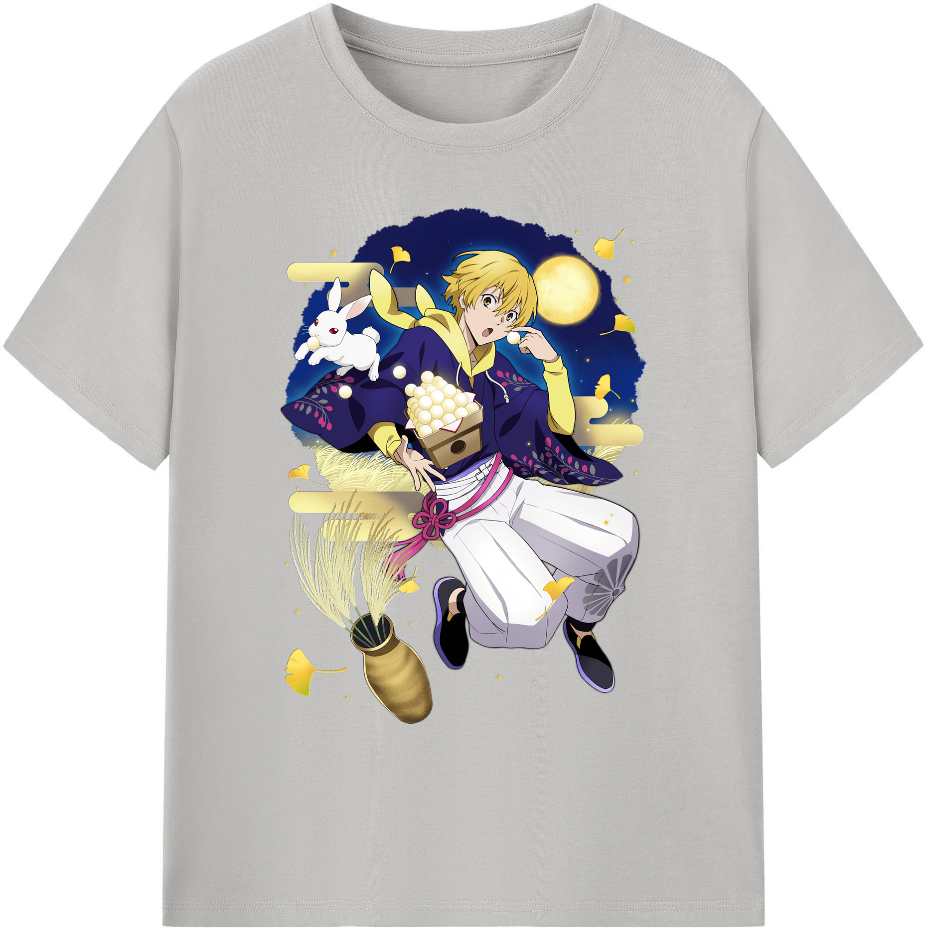 （画像用） 文豪ストレイドッグス Bungo Stray Dogs 綿100％ メンズ半袖Tシャツ｜肌触りやわらか＆通気性