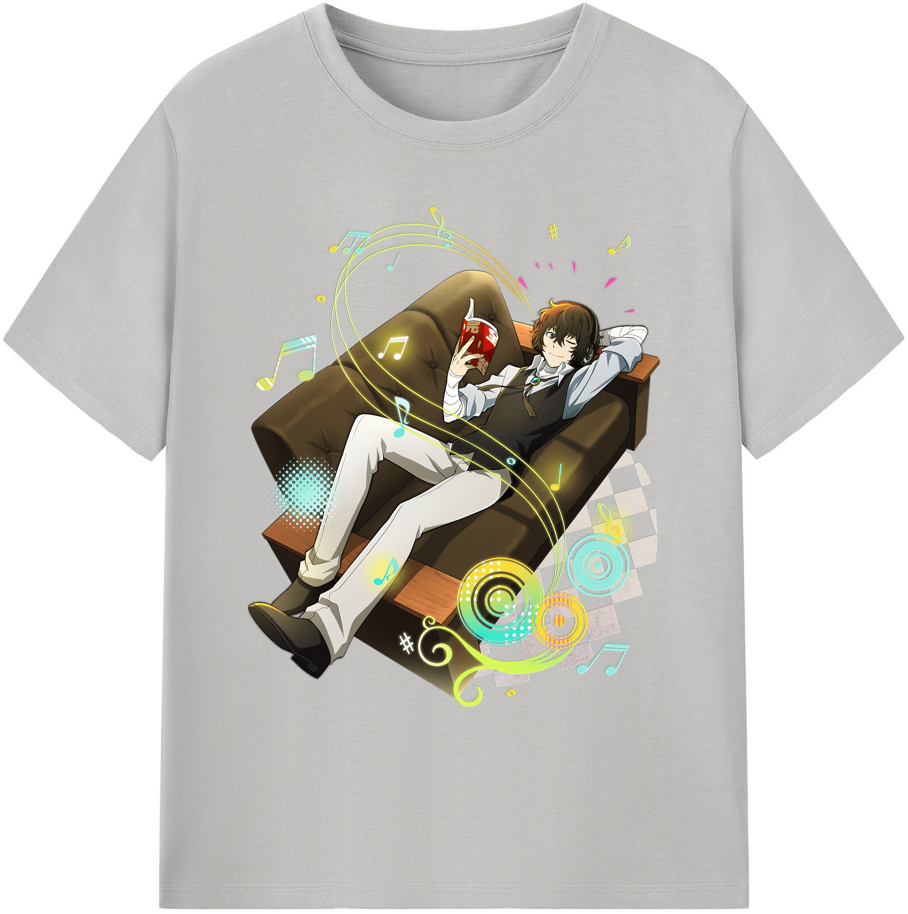 （画像用） 文豪ストレイドッグス Bungo Stray Dogs 綿100％ メンズ半袖Tシャツ｜肌触りやわらか＆通気性