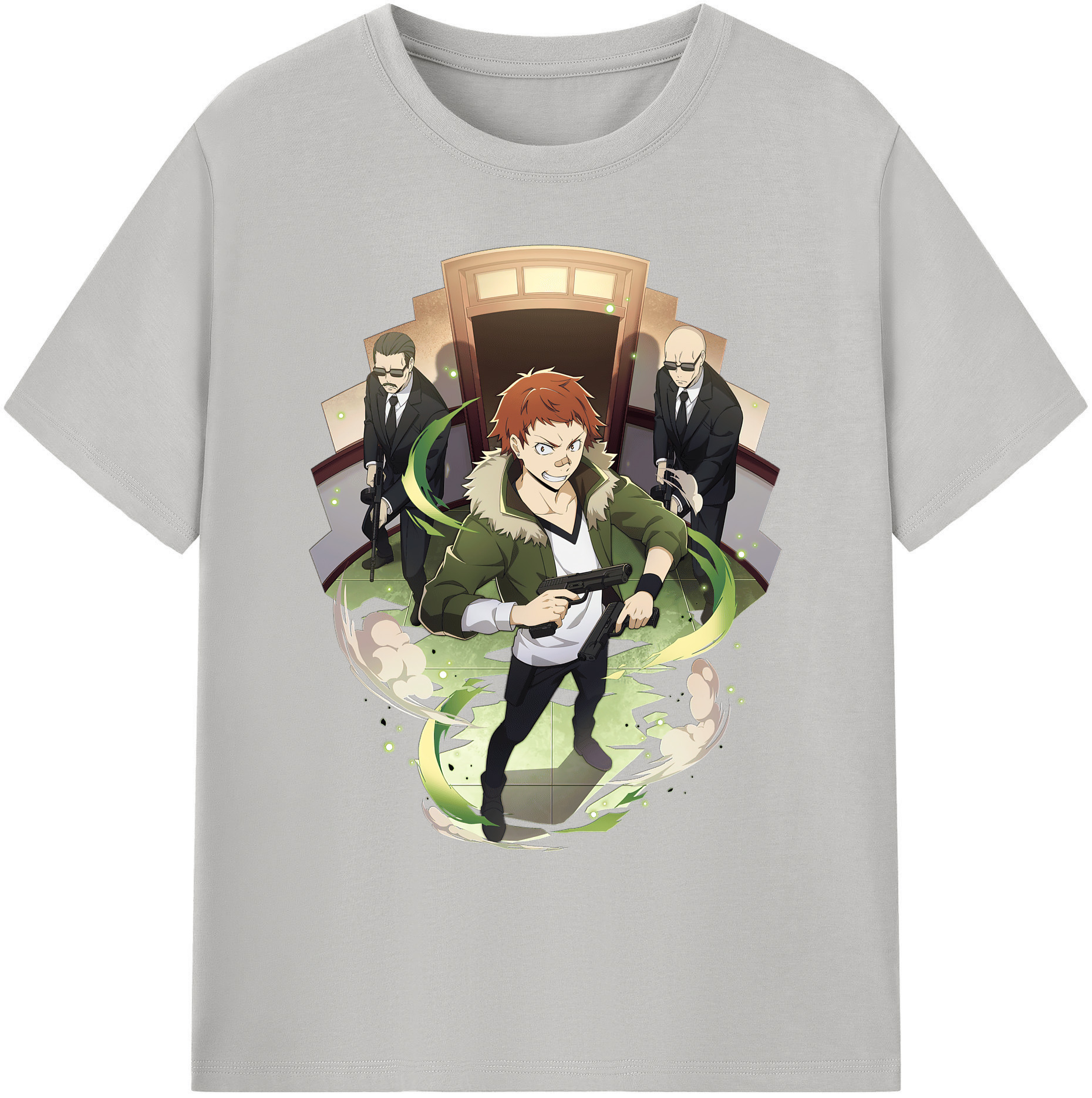 （画像用） 文豪ストレイドッグス Bungo Stray Dogs 綿100％ メンズ半袖Tシャツ｜肌触りやわらか＆通気性