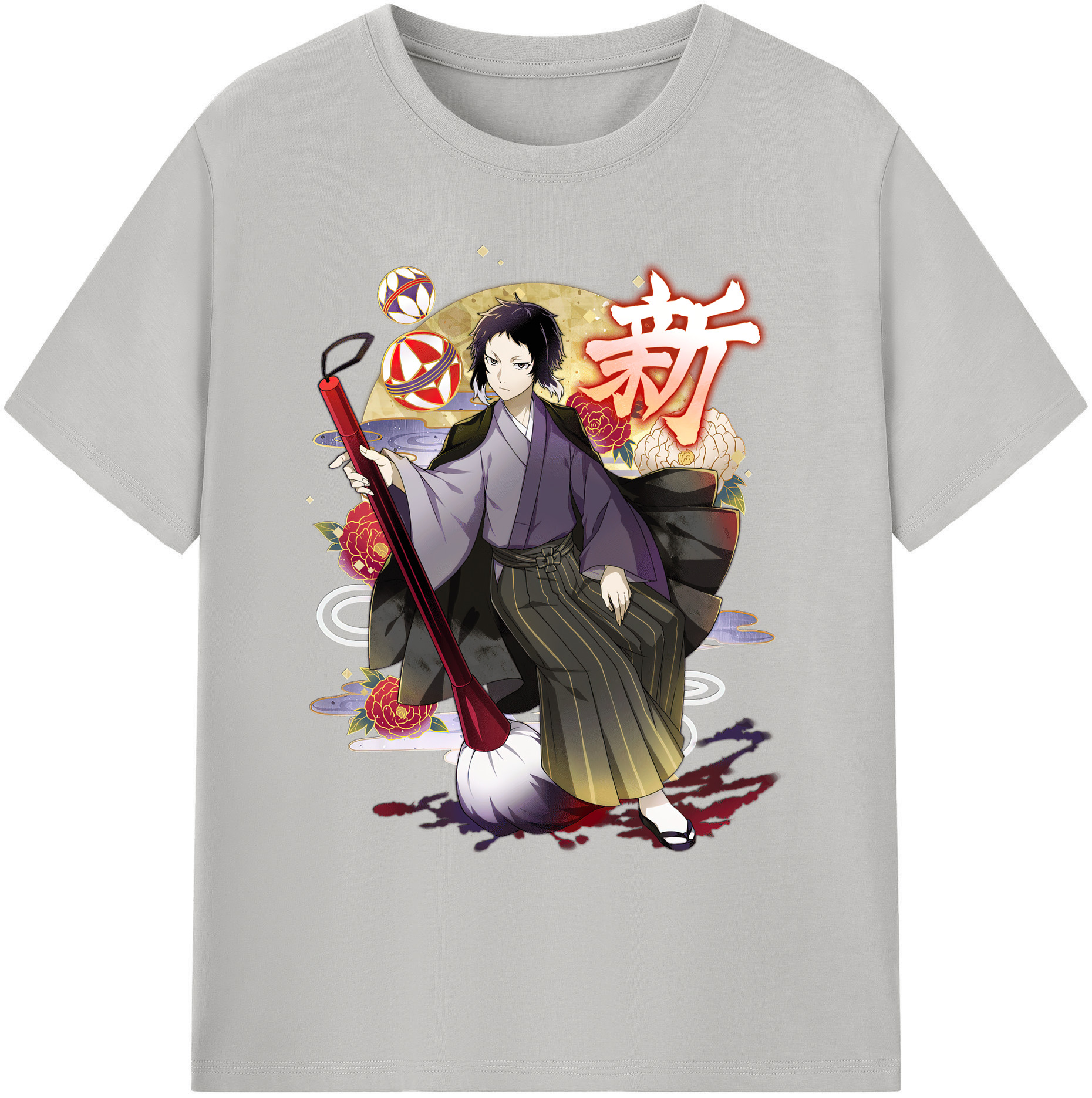 （画像用） 文豪ストレイドッグス Bungo Stray Dogs 綿100％ メンズ半袖Tシャツ｜肌触りやわらか＆通気性