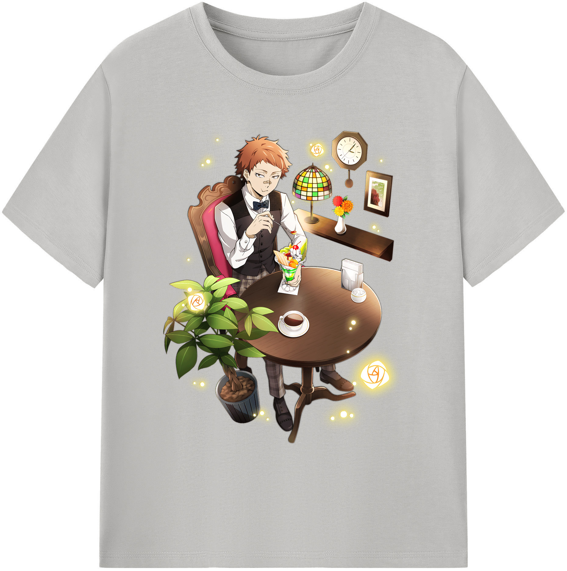 （画像用） 文豪ストレイドッグス Bungo Stray Dogs 綿100％ メンズ半袖Tシャツ｜肌触りやわらか＆通気性
