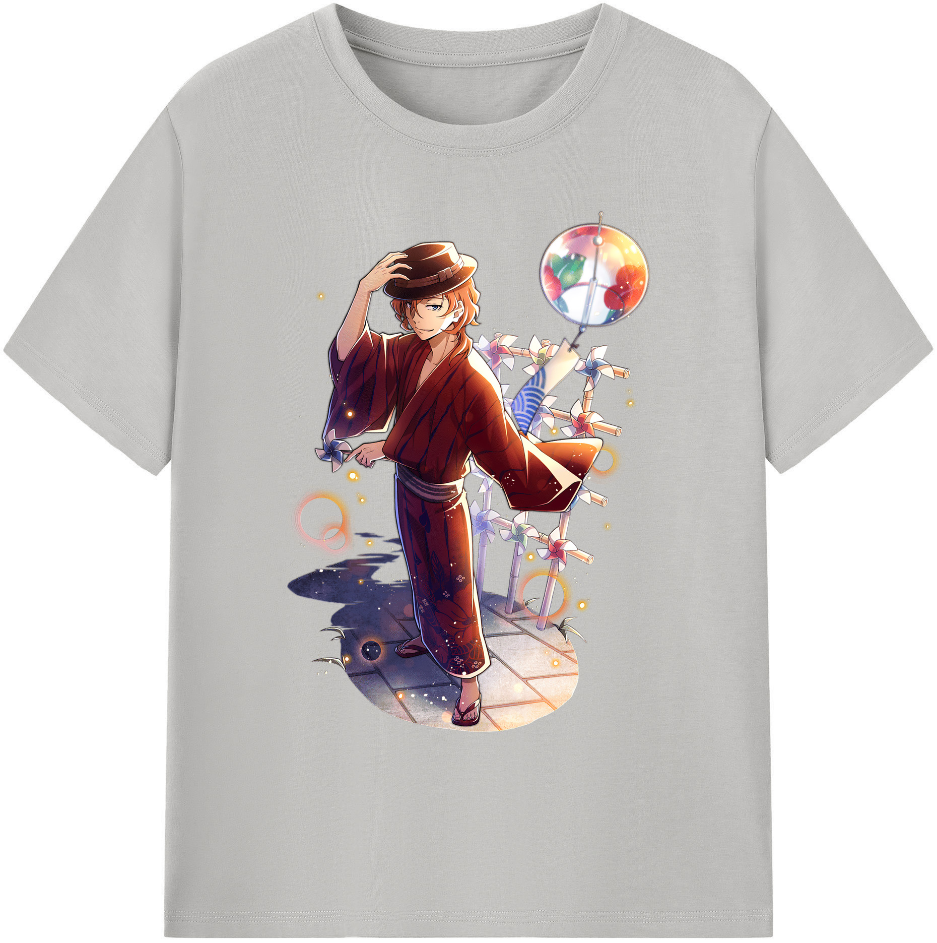 （画像用） 文豪ストレイドッグス Bungo Stray Dogs 綿100％ メンズ半袖Tシャツ｜肌触りやわらか＆通気性