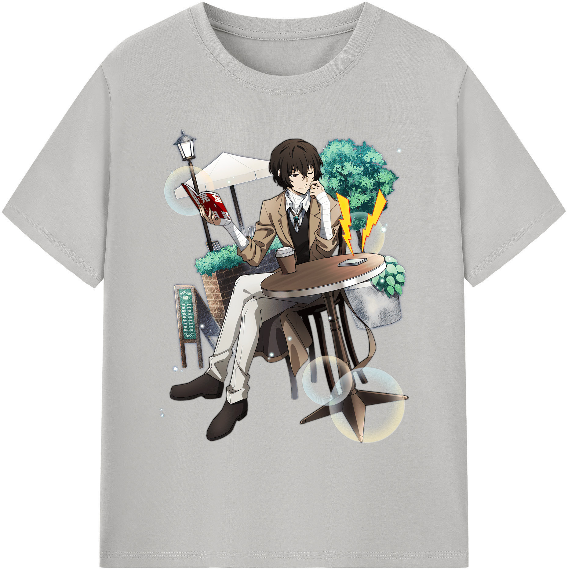 （画像用） 文豪ストレイドッグス Bungo Stray Dogs 綿100％ メンズ半袖Tシャツ｜肌触りやわらか＆通気性