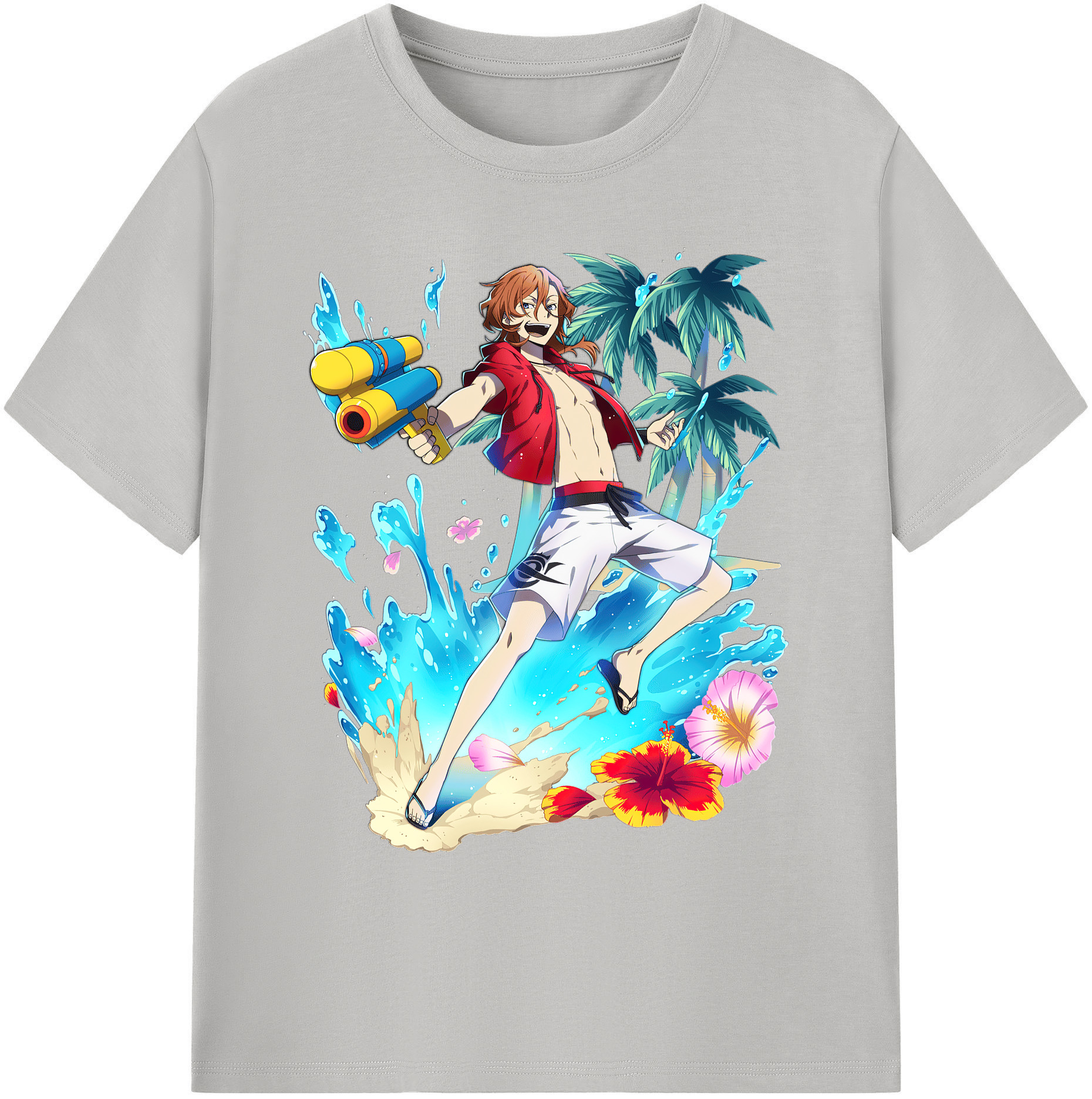 （画像用） 文豪ストレイドッグス Bungo Stray Dogs 綿100％ メンズ半袖Tシャツ｜肌触りやわらか＆通気性
