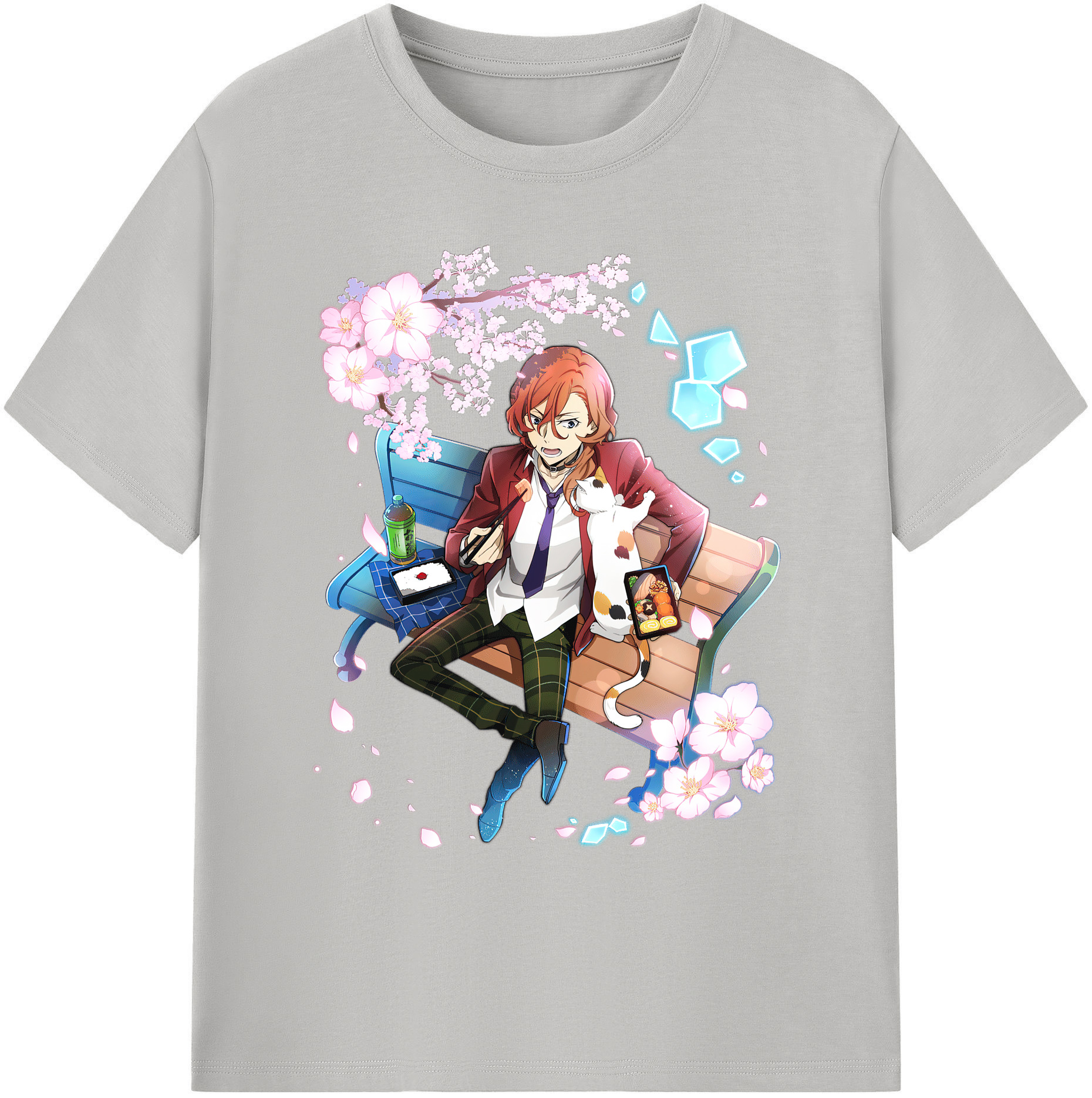 （画像用） 文豪ストレイドッグス Bungo Stray Dogs 綿100％ メンズ半袖Tシャツ｜肌触りやわらか＆通気性