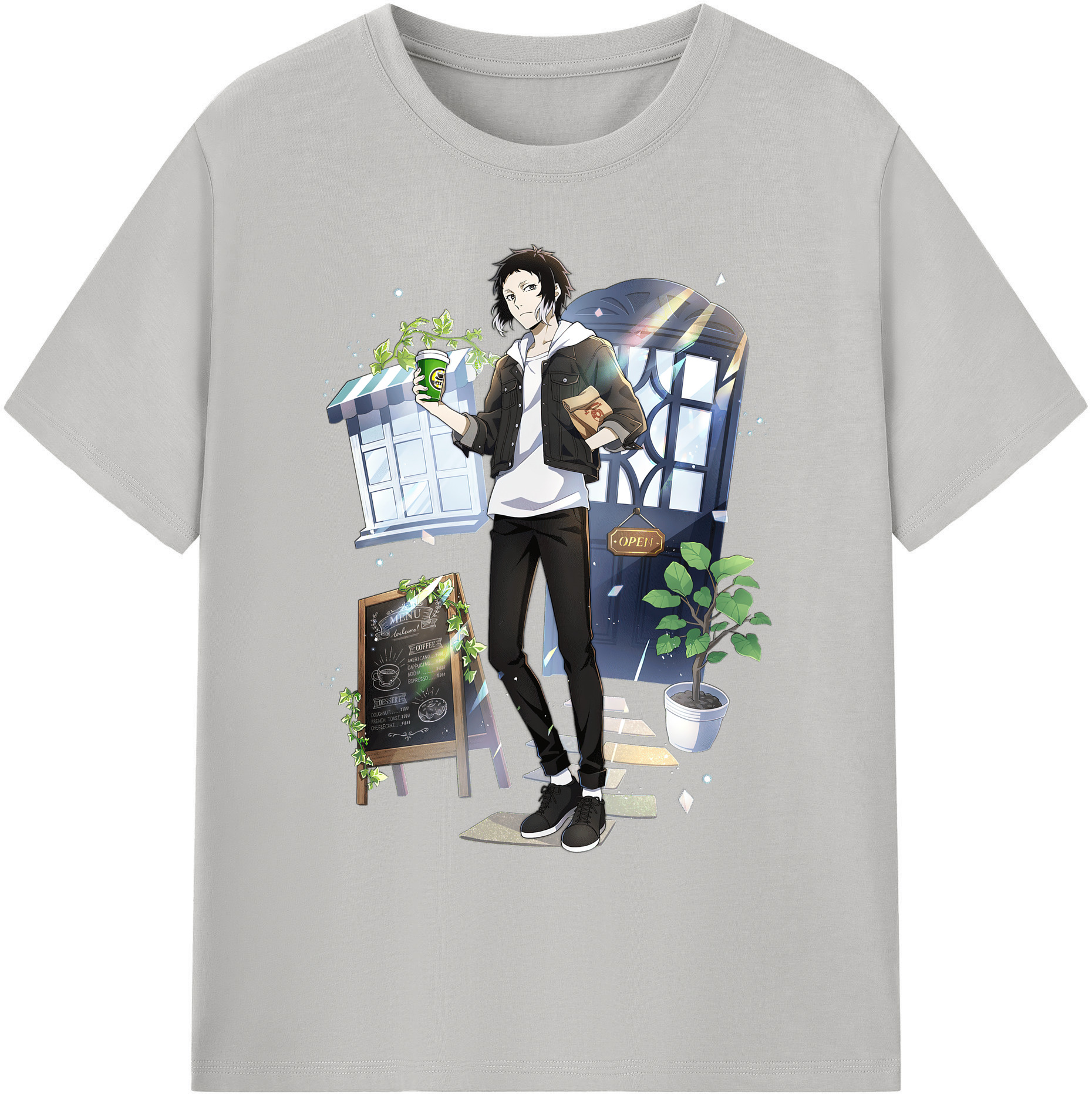 （画像用） 文豪ストレイドッグス Bungo Stray Dogs 綿100％ メンズ半袖Tシャツ｜肌触りやわらか＆通気性