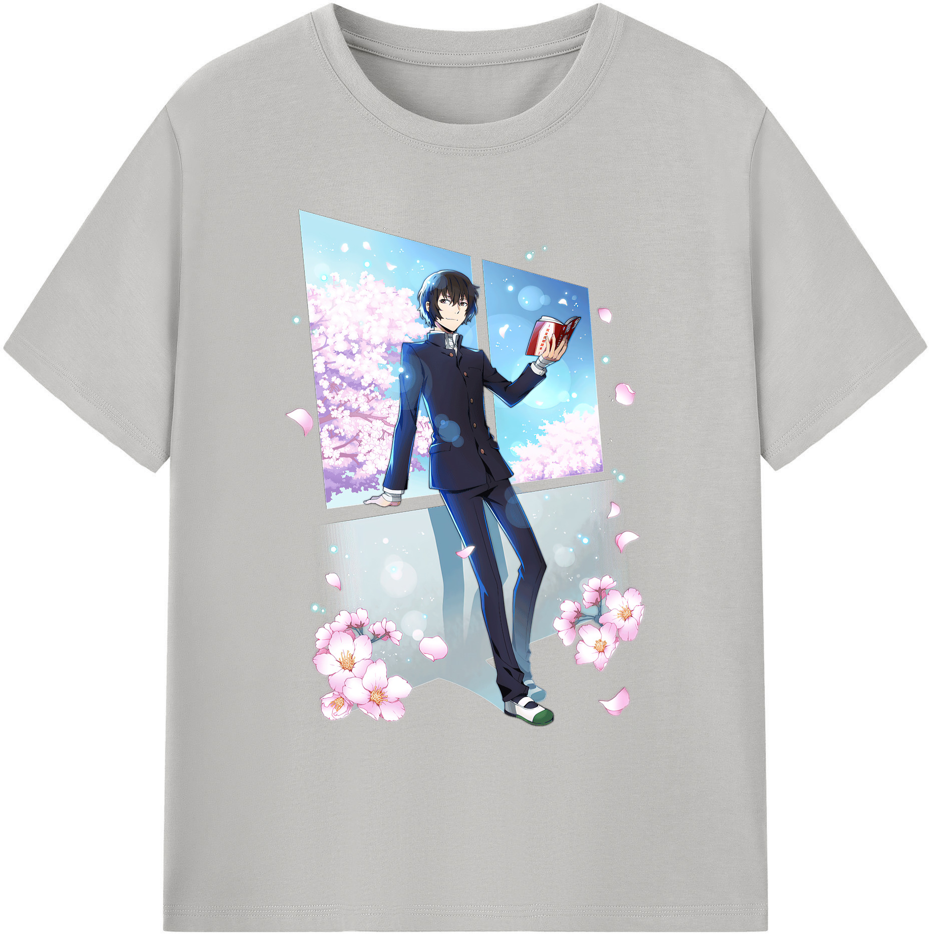 （画像用） 文豪ストレイドッグス Bungo Stray Dogs 綿100％ メンズ半袖Tシャツ｜肌触りやわらか＆通気性