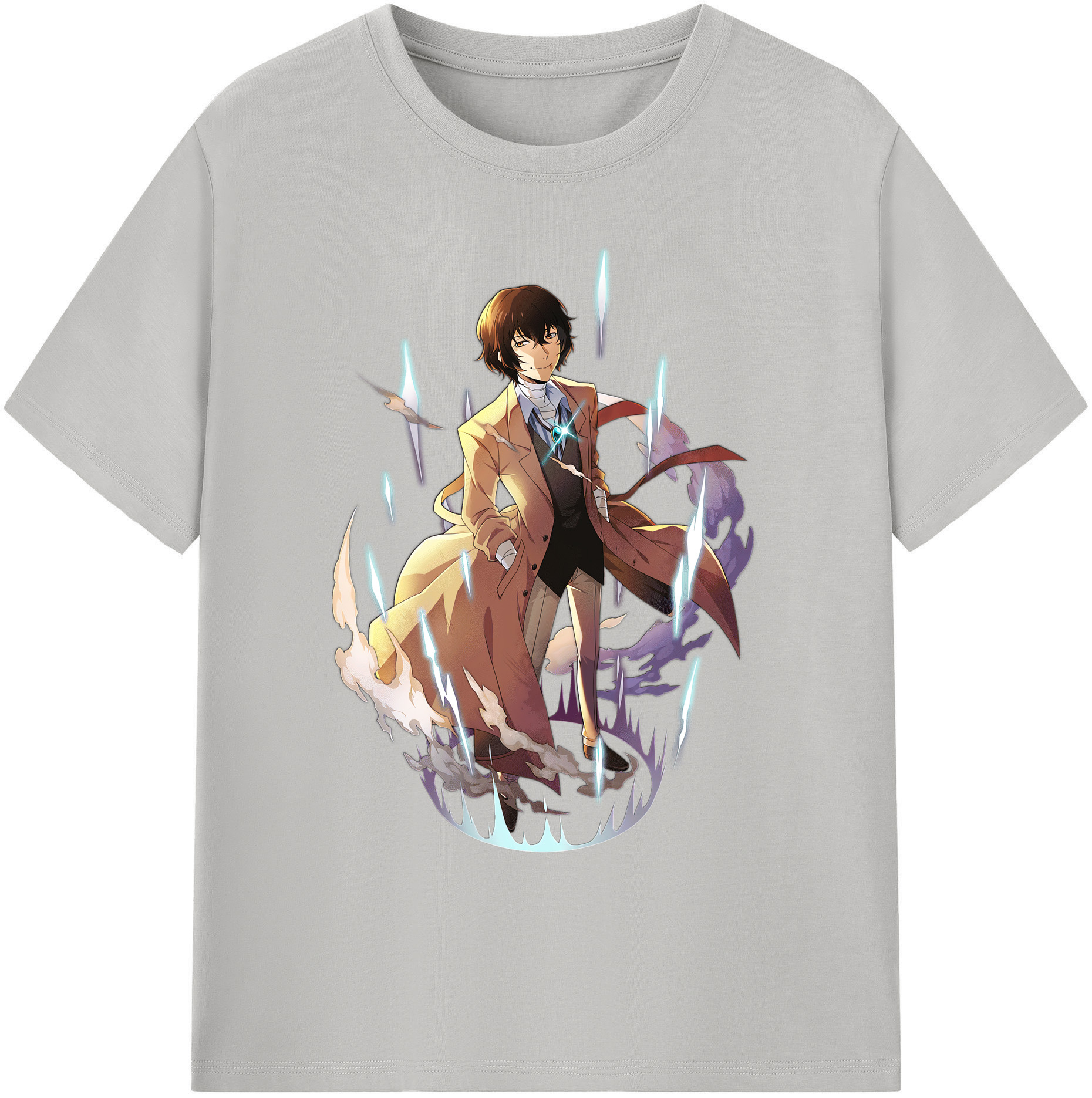 （画像用） 文豪ストレイドッグス Bungo Stray Dogs 綿100％ メンズ半袖Tシャツ｜肌触りやわらか＆通気性