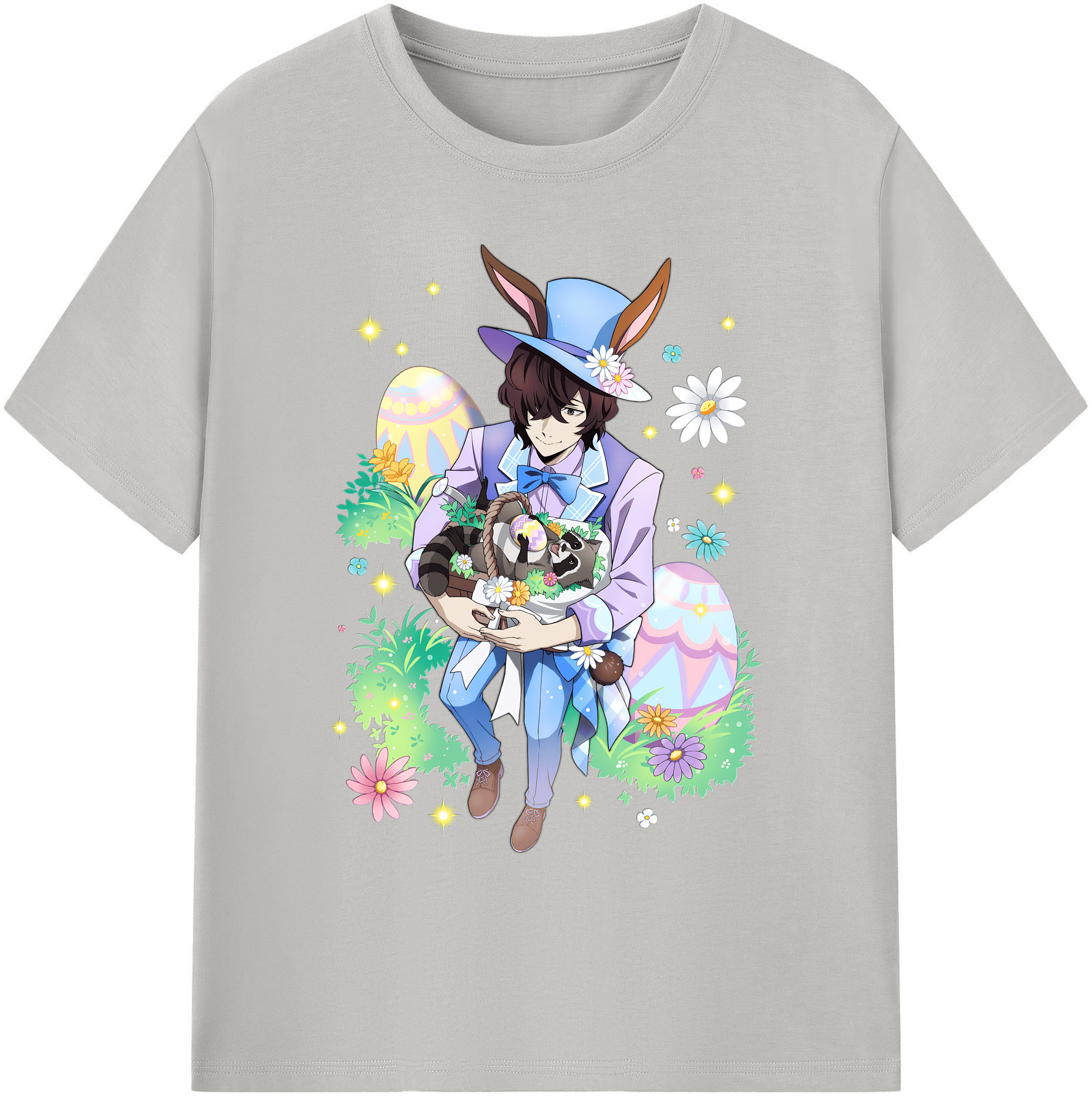 （画像用） 文豪ストレイドッグス Bungo Stray Dogs 綿100％ メンズ半袖Tシャツ｜肌触りやわらか＆通気性