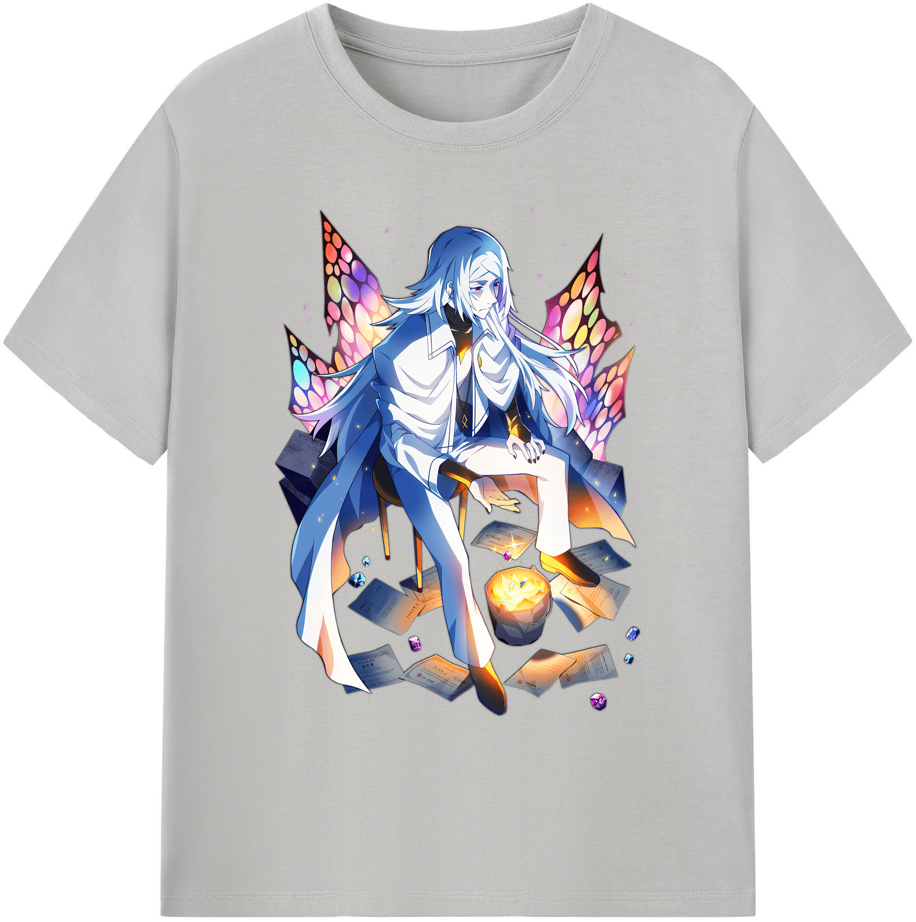 （画像用） 文豪ストレイドッグス Bungo Stray Dogs 綿100％ メンズ半袖Tシャツ｜肌触りやわらか＆通気性