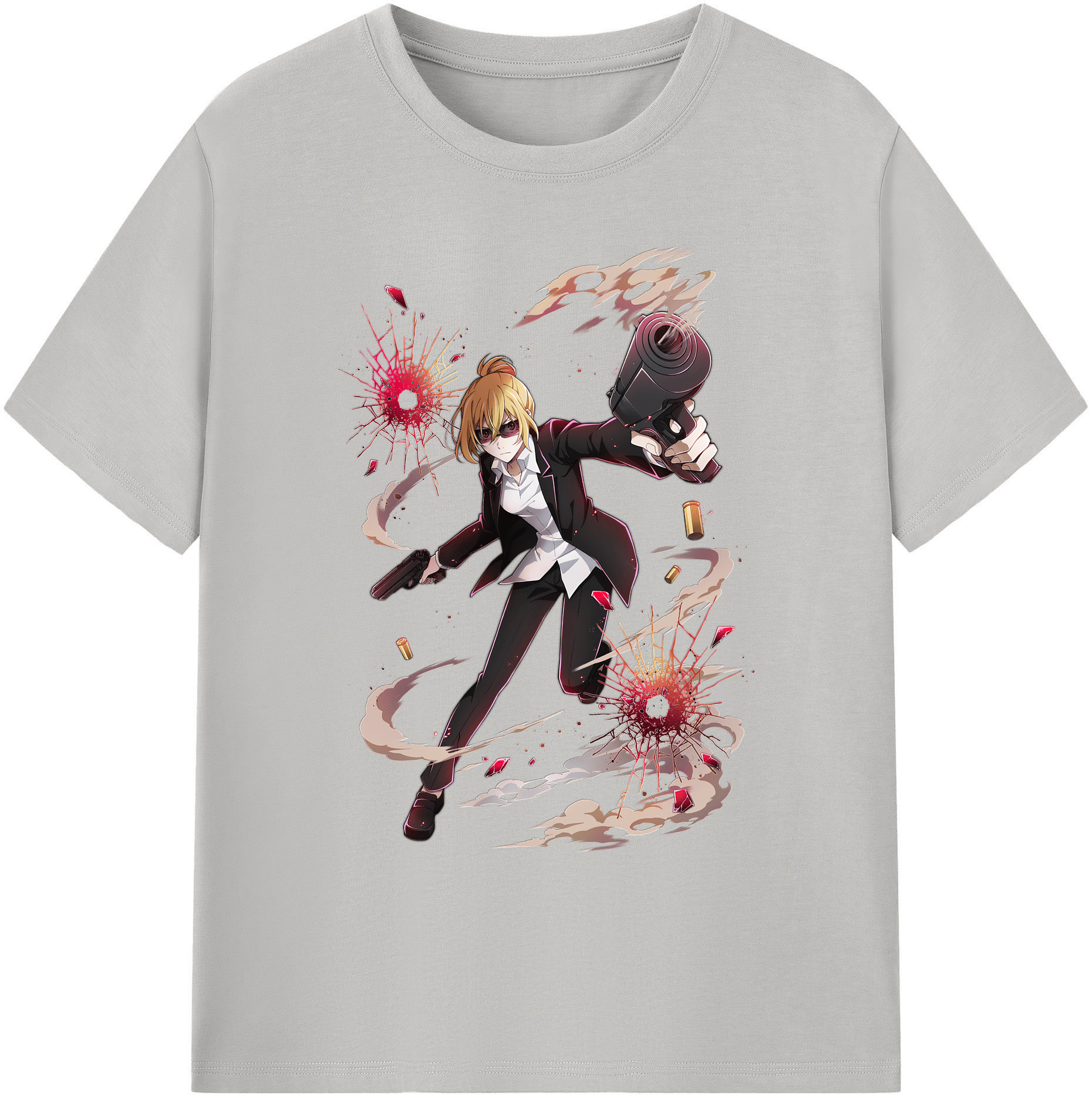 （画像用） 文豪ストレイドッグス Bungo Stray Dogs 綿100％ メンズ半袖Tシャツ｜肌触りやわらか＆通気性