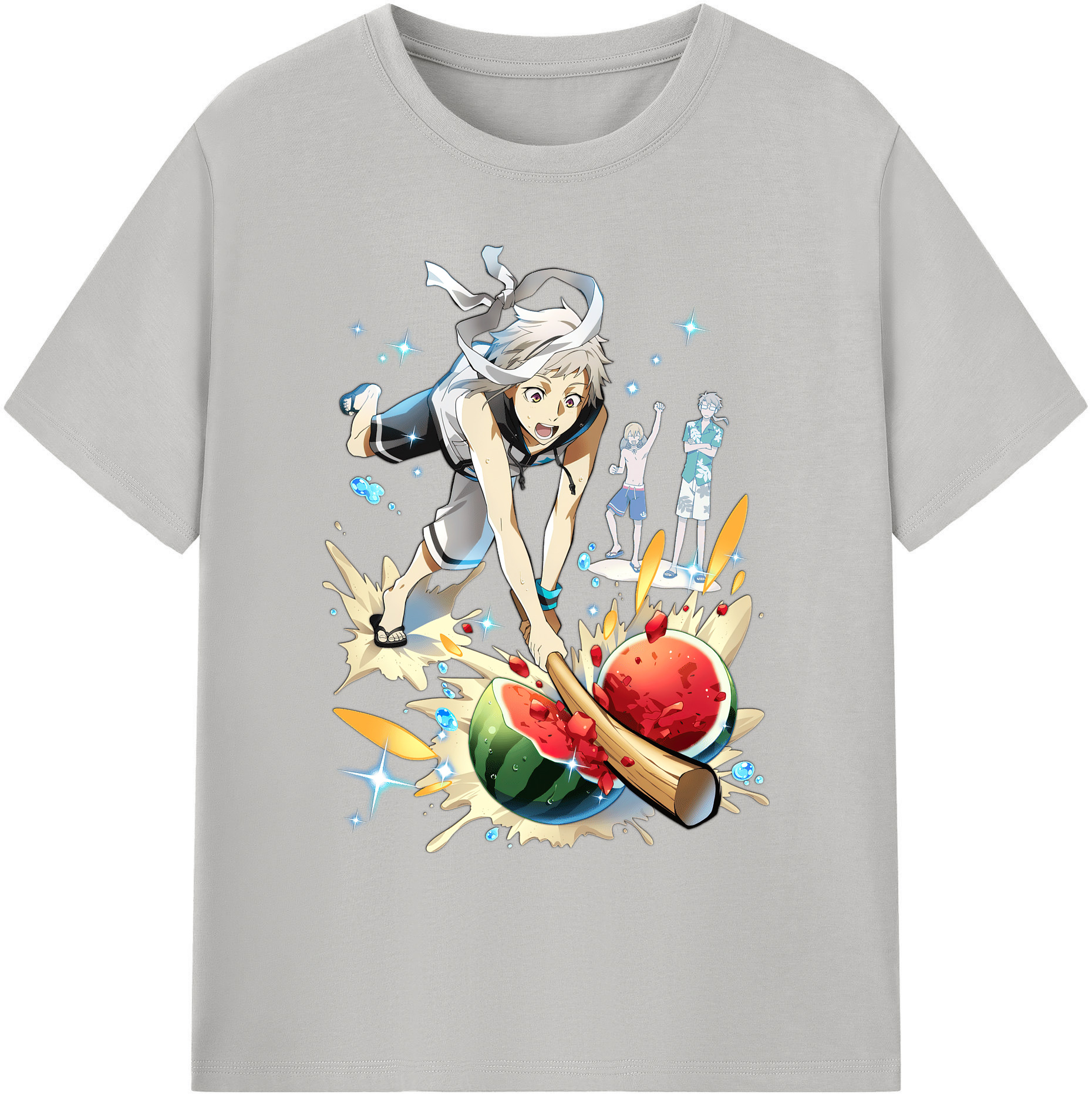 （画像用） 文豪ストレイドッグス Bungo Stray Dogs 綿100％ メンズ半袖Tシャツ｜肌触りやわらか＆通気性