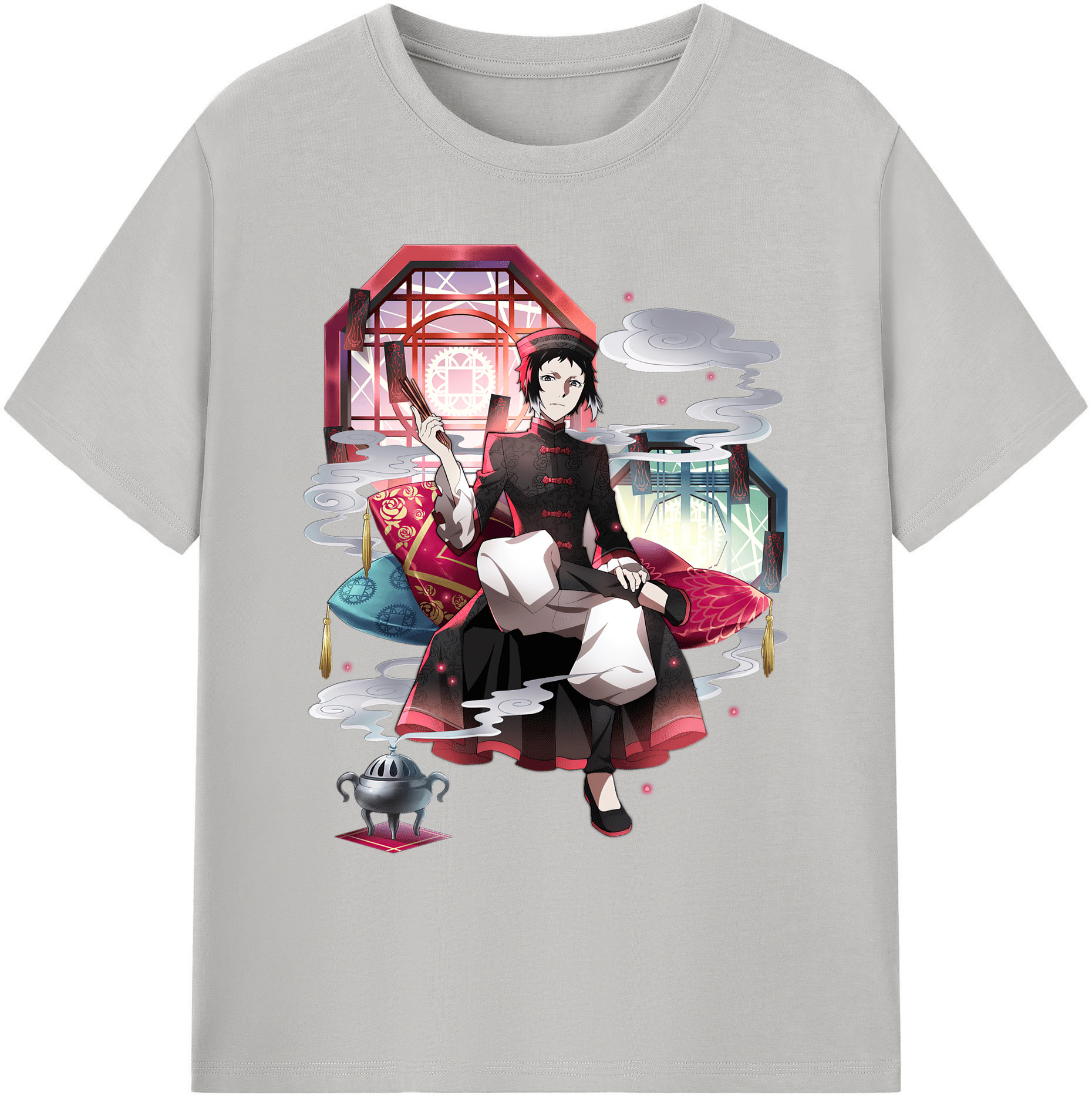 （画像用） 文豪ストレイドッグス Bungo Stray Dogs 綿100％ メンズ半袖Tシャツ｜肌触りやわらか＆通気性