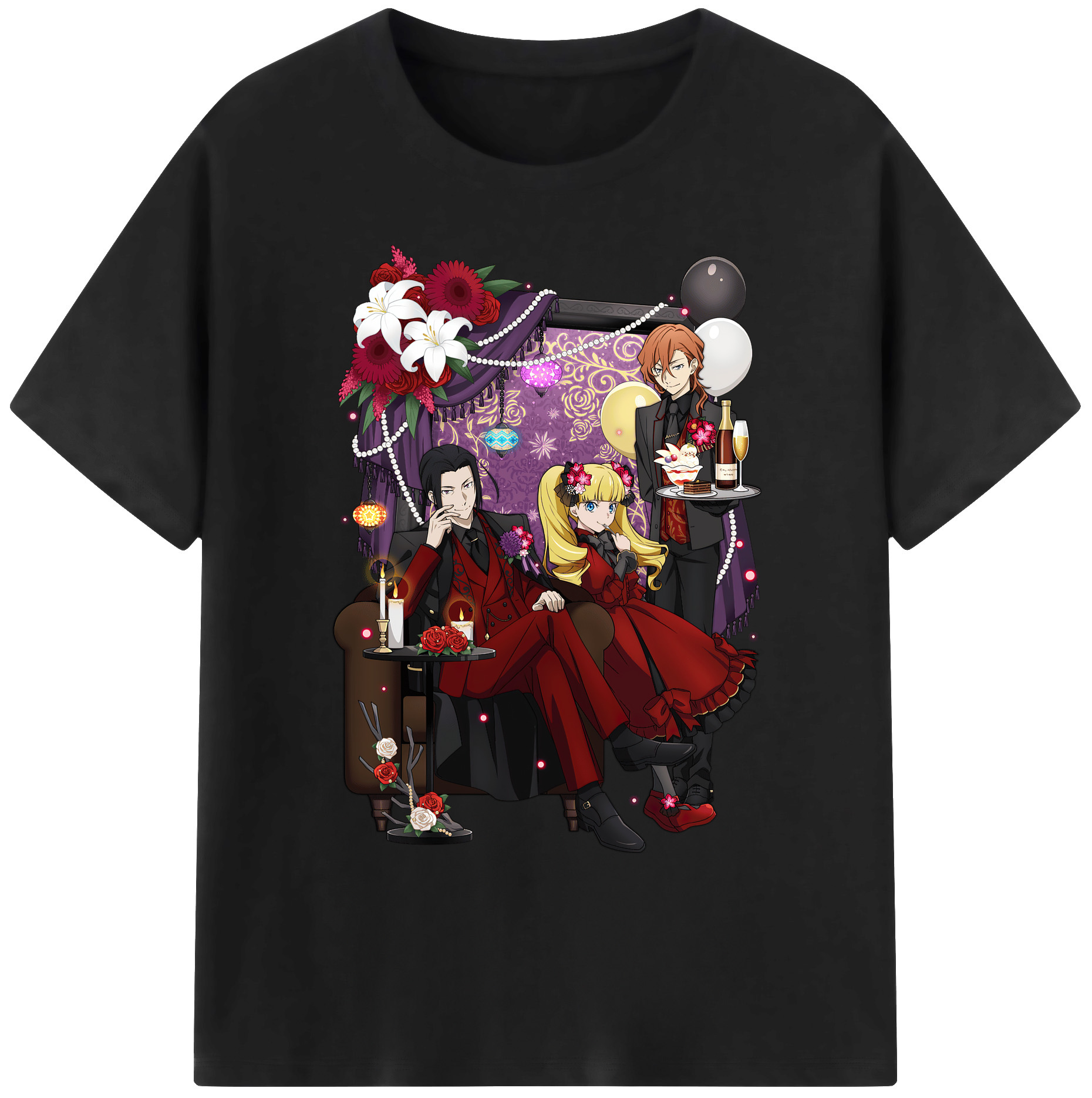 （画像用） 文豪ストレイドッグス Bungo Stray Dogs 綿100％ メンズ半袖Tシャツ｜肌触りやわらか＆通気性