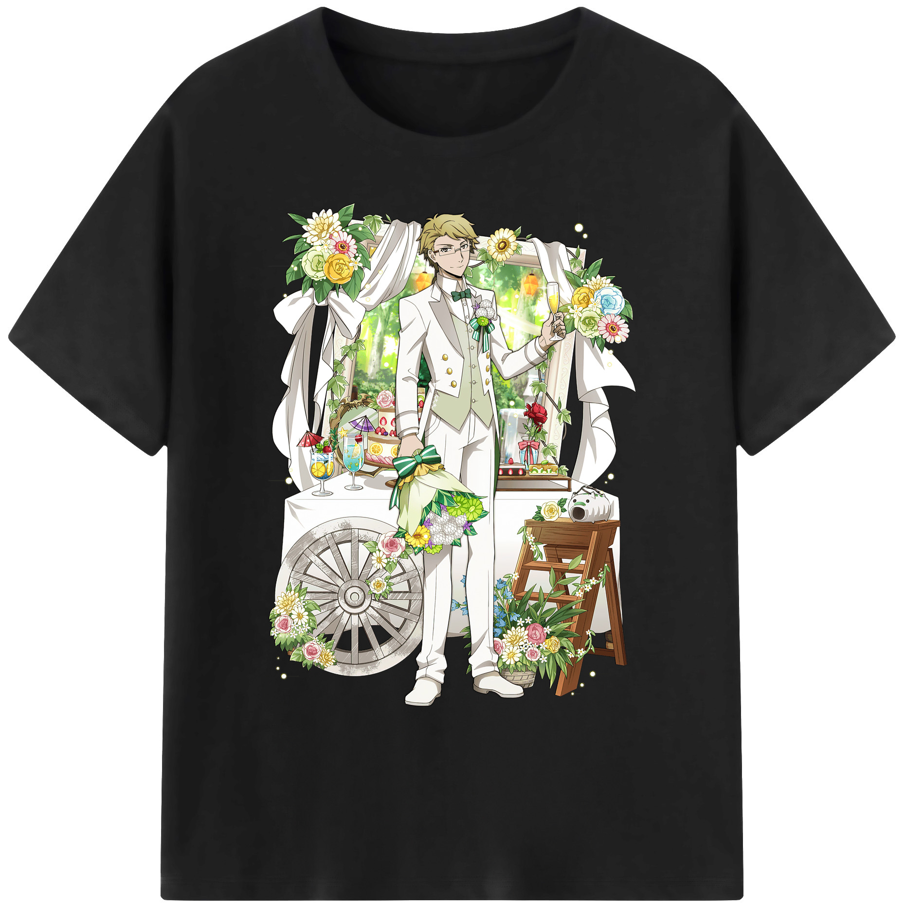 （画像用） 文豪ストレイドッグス Bungo Stray Dogs 綿100％ メンズ半袖Tシャツ｜肌触りやわらか＆通気性