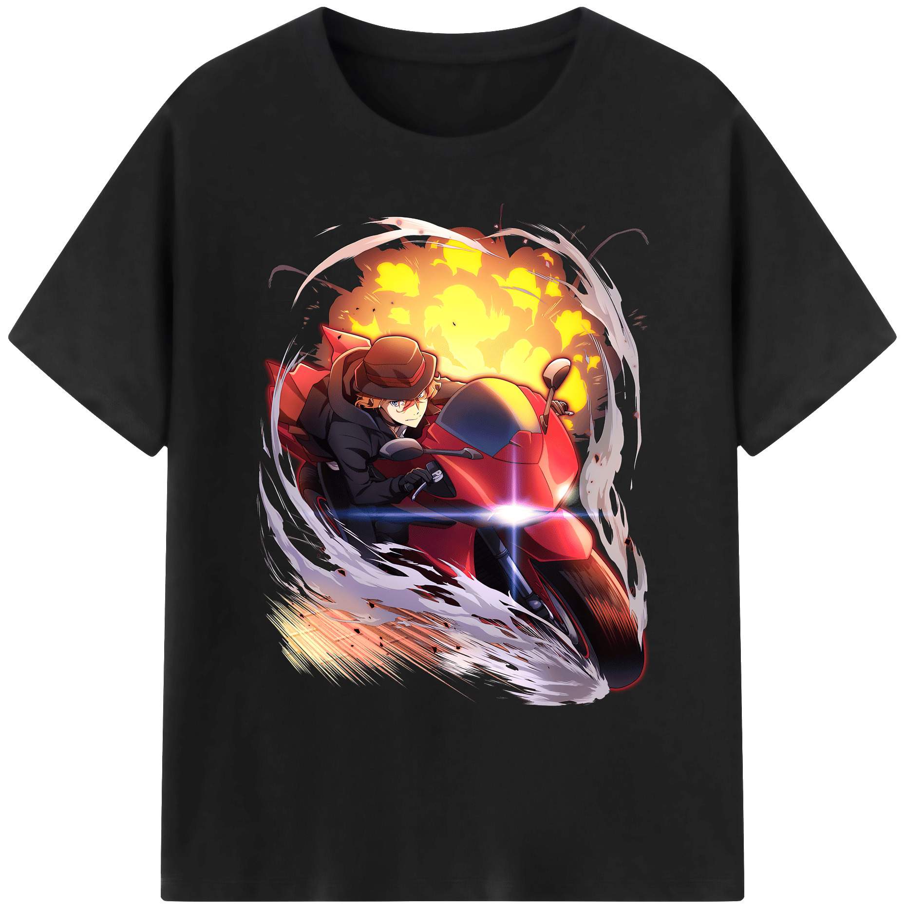 （画像用） 文豪ストレイドッグス Bungo Stray Dogs 綿100％ メンズ半袖Tシャツ｜肌触りやわらか＆通気性