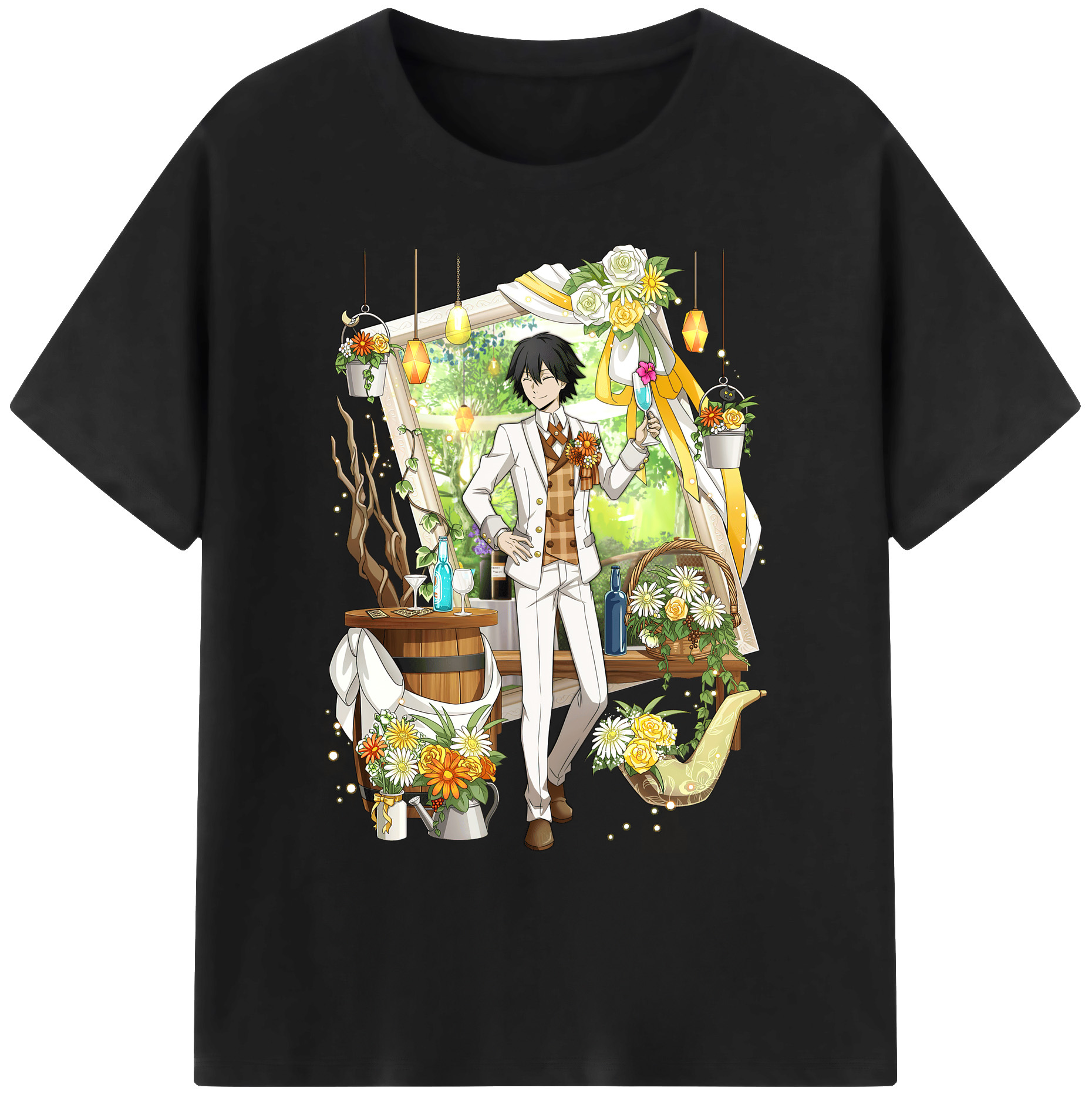 （画像用） 文豪ストレイドッグス Bungo Stray Dogs 綿100％ メンズ半袖Tシャツ｜肌触りやわらか＆通気性
