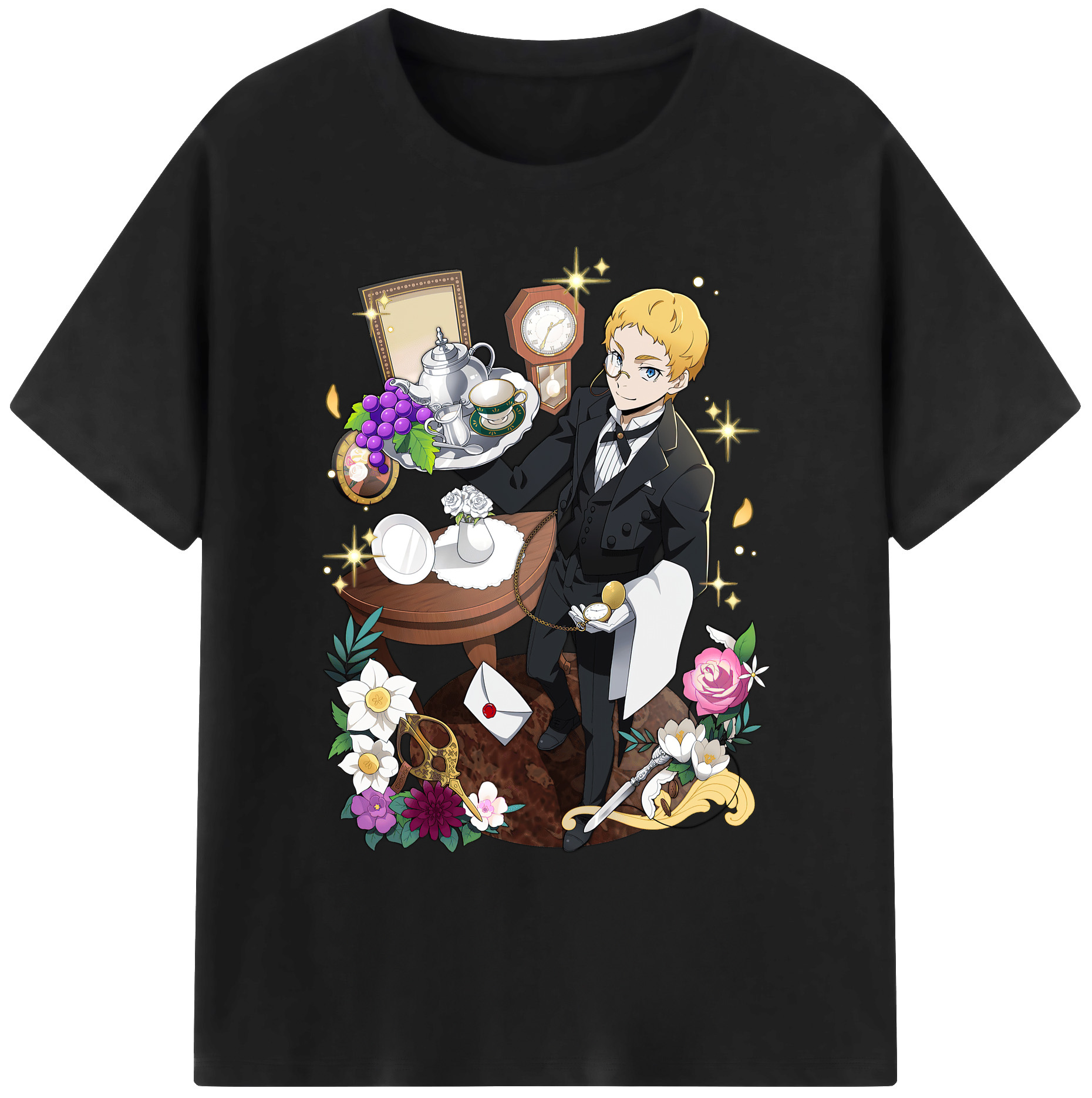 （画像用） 文豪ストレイドッグス Bungo Stray Dogs 綿100％ メンズ半袖Tシャツ｜肌触りやわらか＆通気性