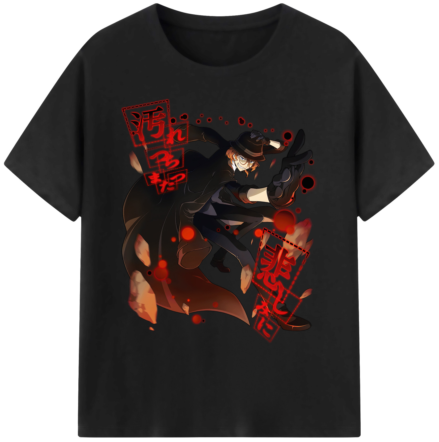 （画像用） 文豪ストレイドッグス Bungo Stray Dogs 綿100％ メンズ半袖Tシャツ｜肌触りやわらか＆通気性