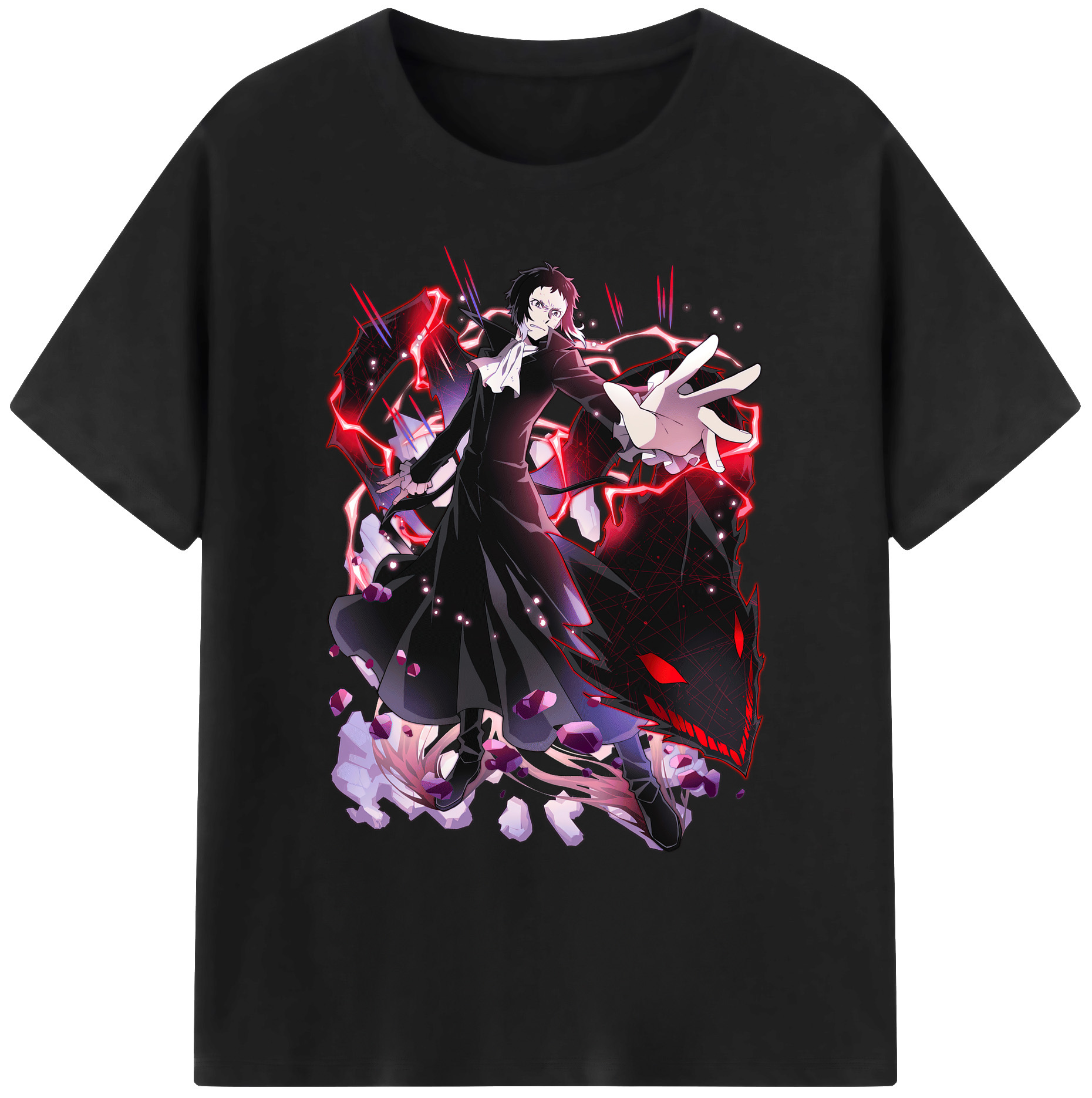 （画像用） 文豪ストレイドッグス Bungo Stray Dogs 綿100％ メンズ半袖Tシャツ｜肌触りやわらか＆通気性