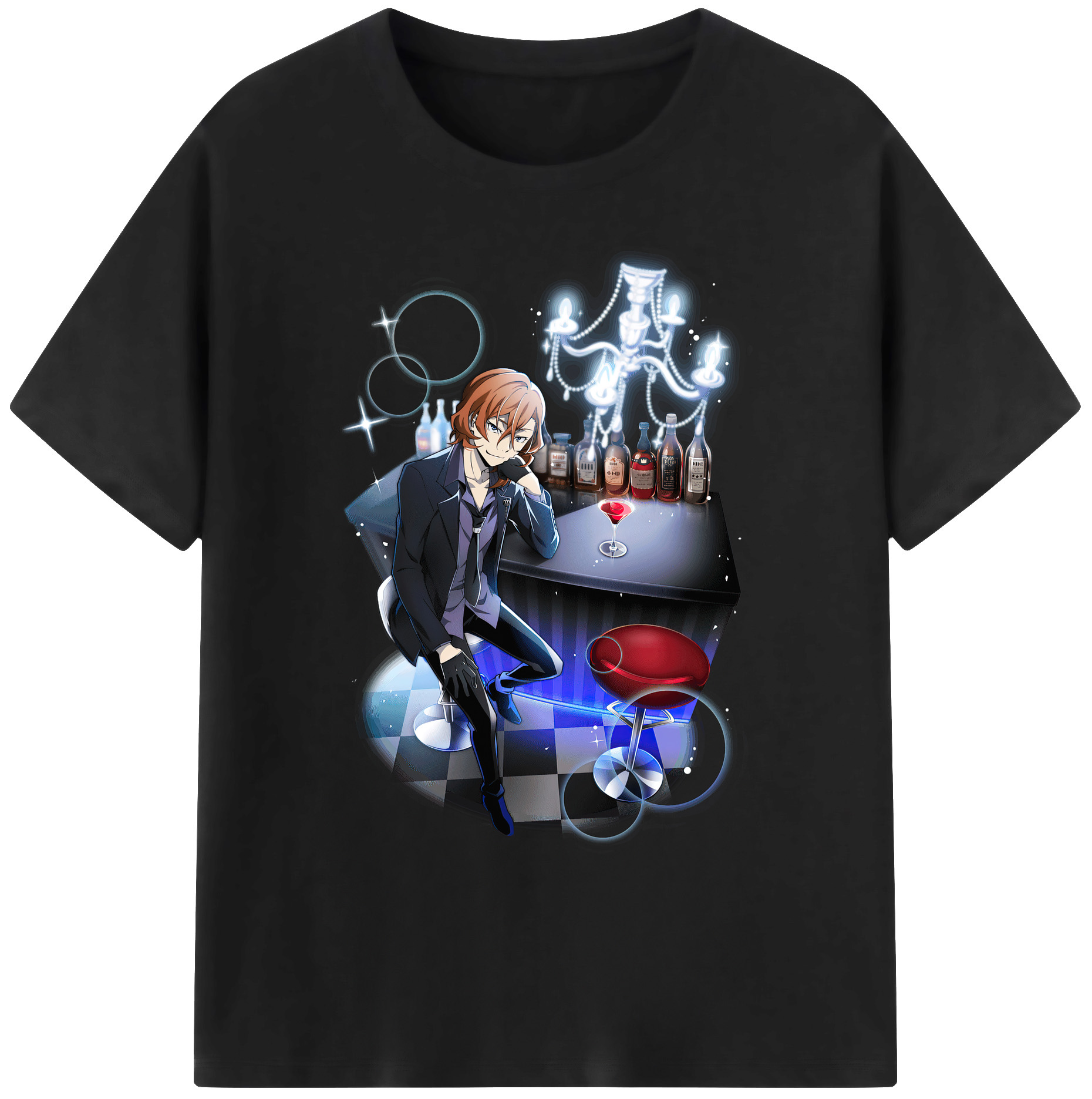 （画像用） 文豪ストレイドッグス Bungo Stray Dogs 綿100％ メンズ半袖Tシャツ｜肌触りやわらか＆通気性