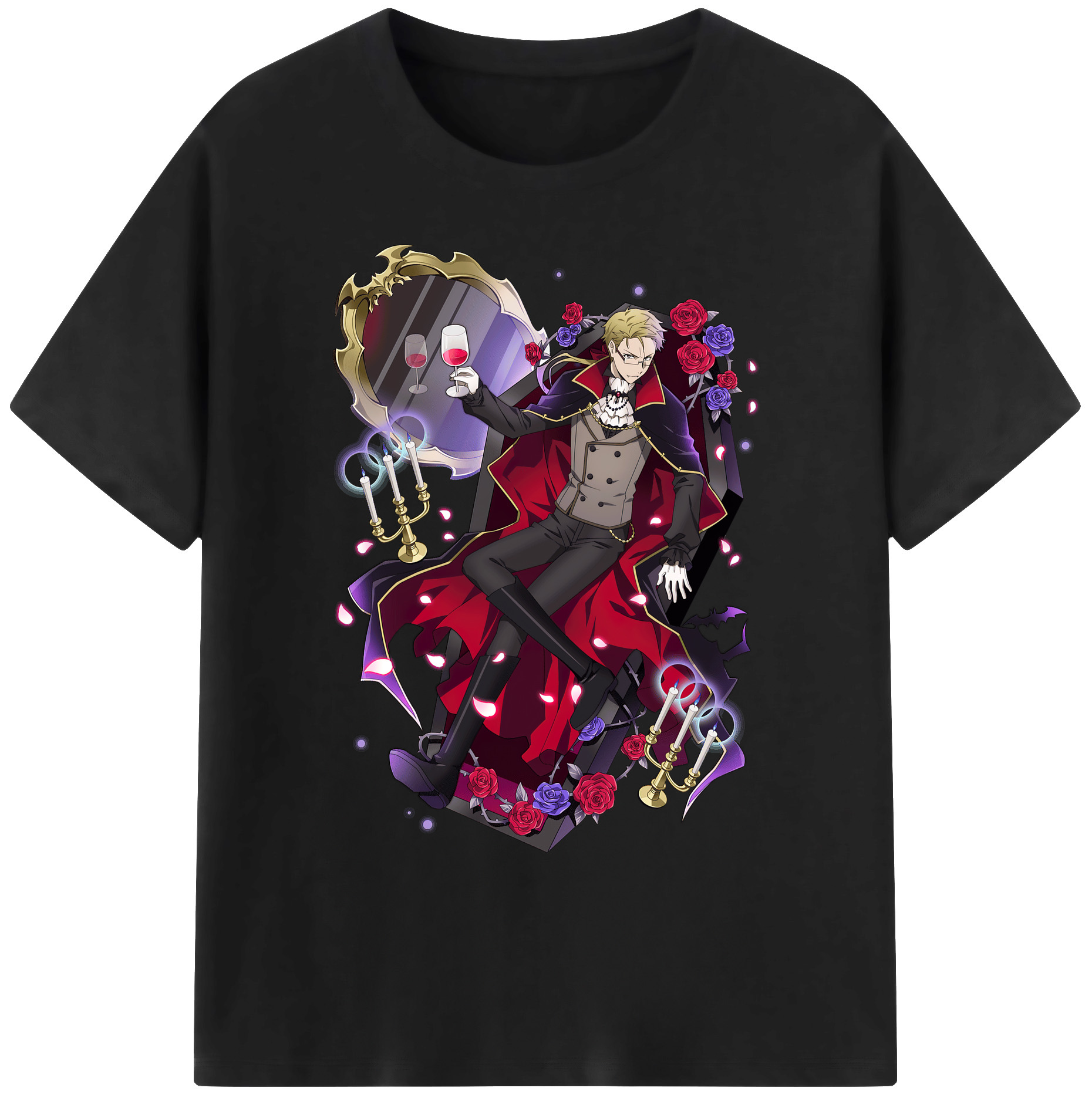 （画像用） 文豪ストレイドッグス Bungo Stray Dogs 綿100％ メンズ半袖Tシャツ｜肌触りやわらか＆通気性