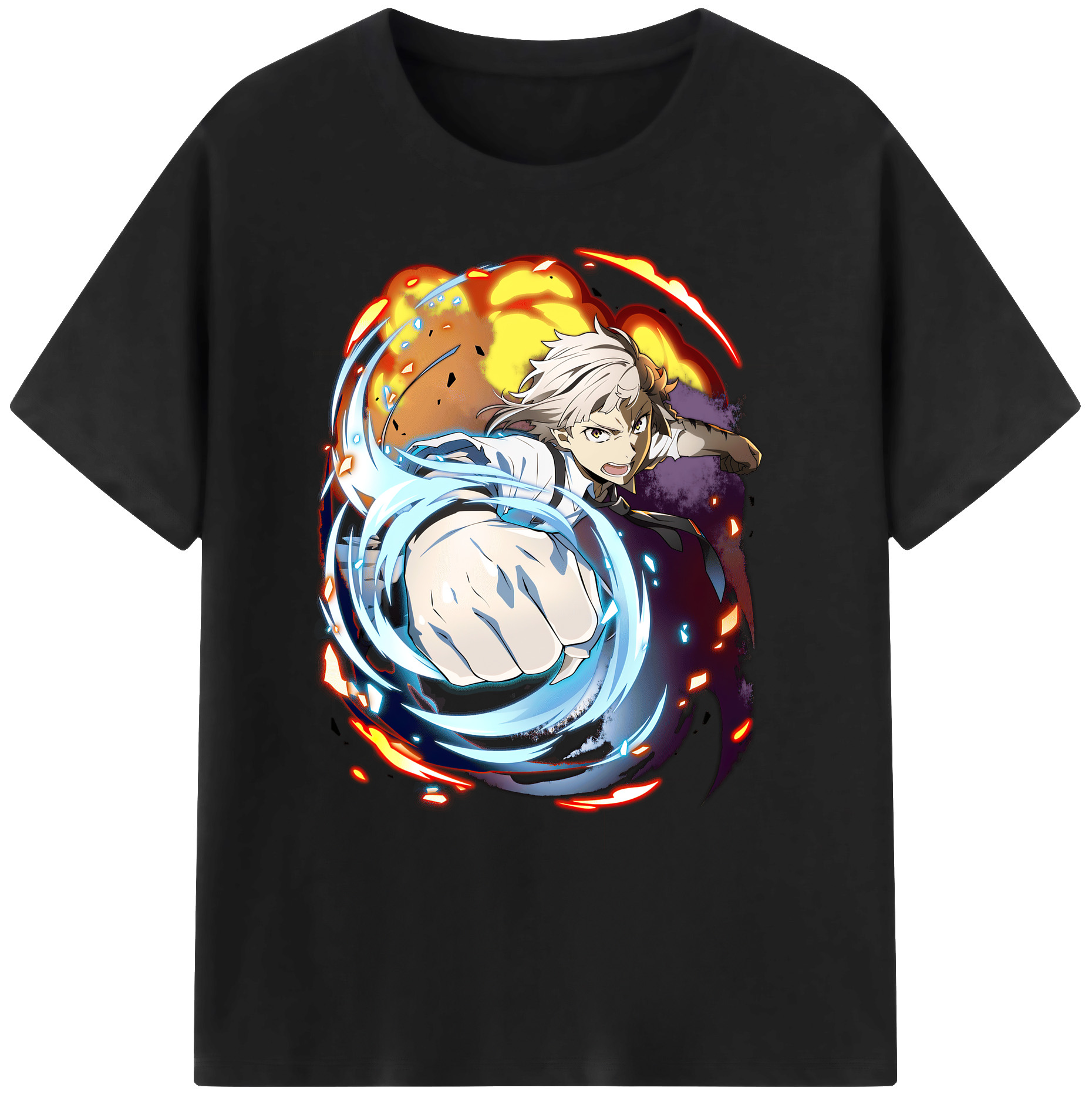 （画像用） 文豪ストレイドッグス Bungo Stray Dogs 綿100％ メンズ半袖Tシャツ｜肌触りやわらか＆通気性